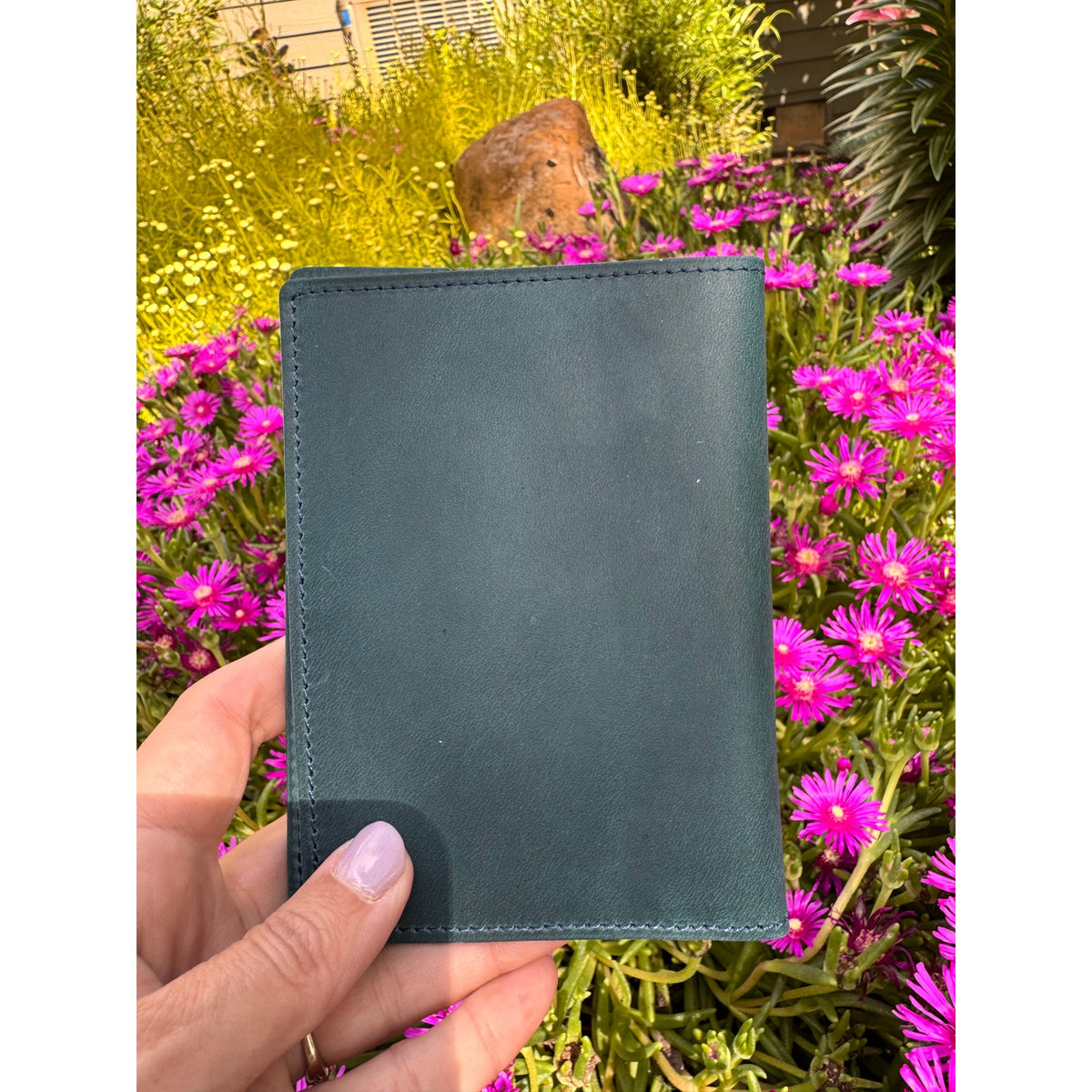 Genuine Leather Passport Holder OCEAN BLUE Passport Wallet NEW FAST SHIP