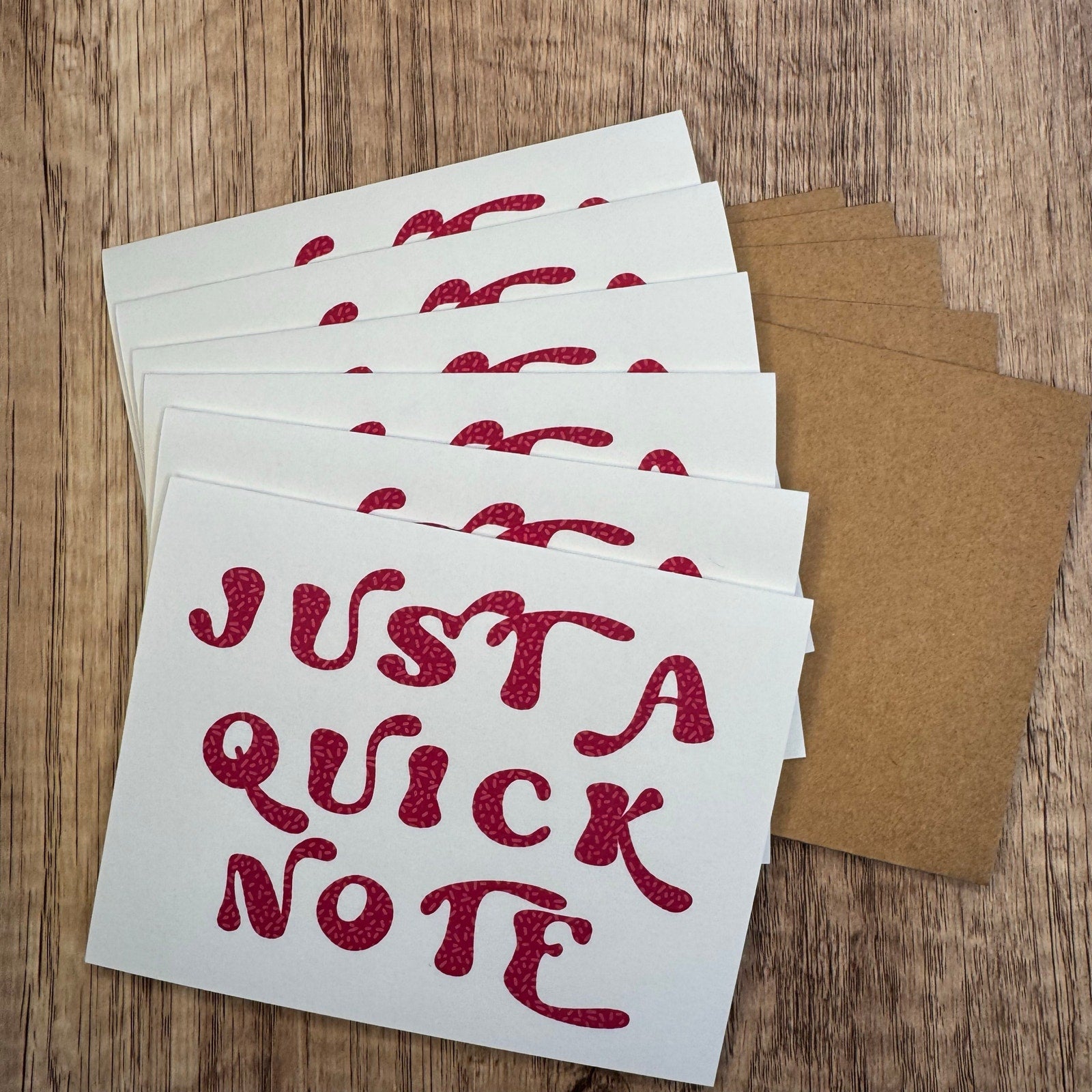 Greeting Cards Blank Cards for Cat Lover Cards Stationery Handcrafted Pink Card