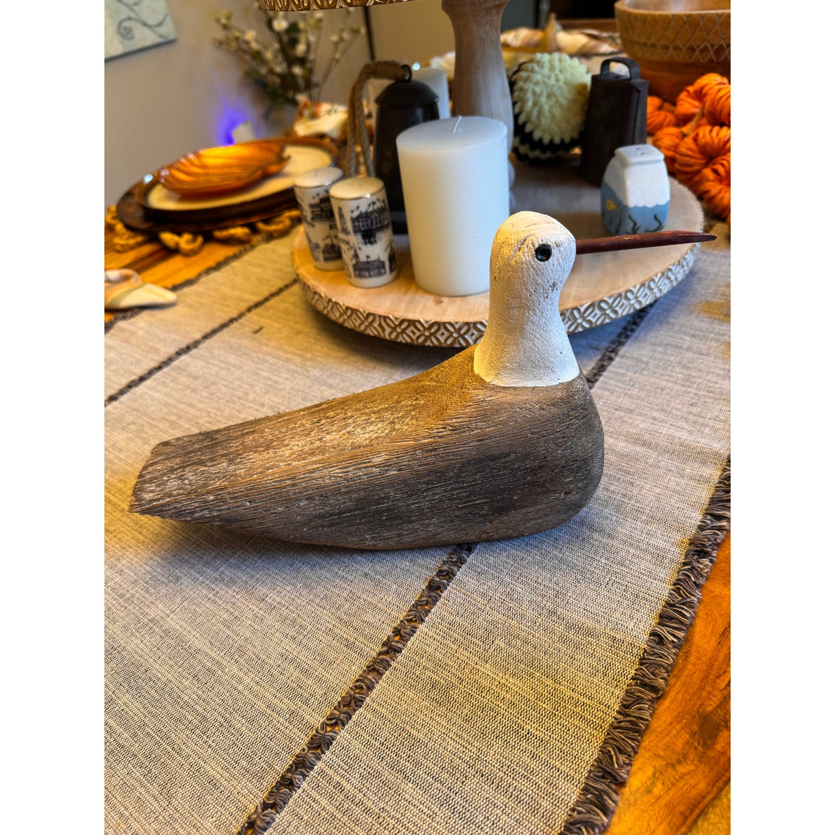 Wood Bird Maple Leaf Set of 3 Maple Leaf Sand Piper Duck Home Decor Rustic Home