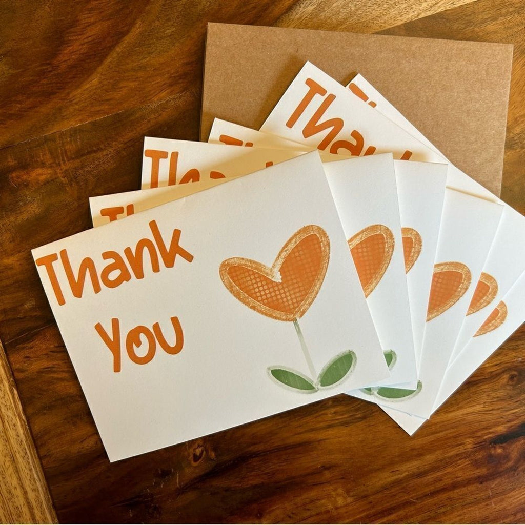 Greeting Cards Thank You Notes Gift For Her 6 w/Envelopes Custom Designed Art