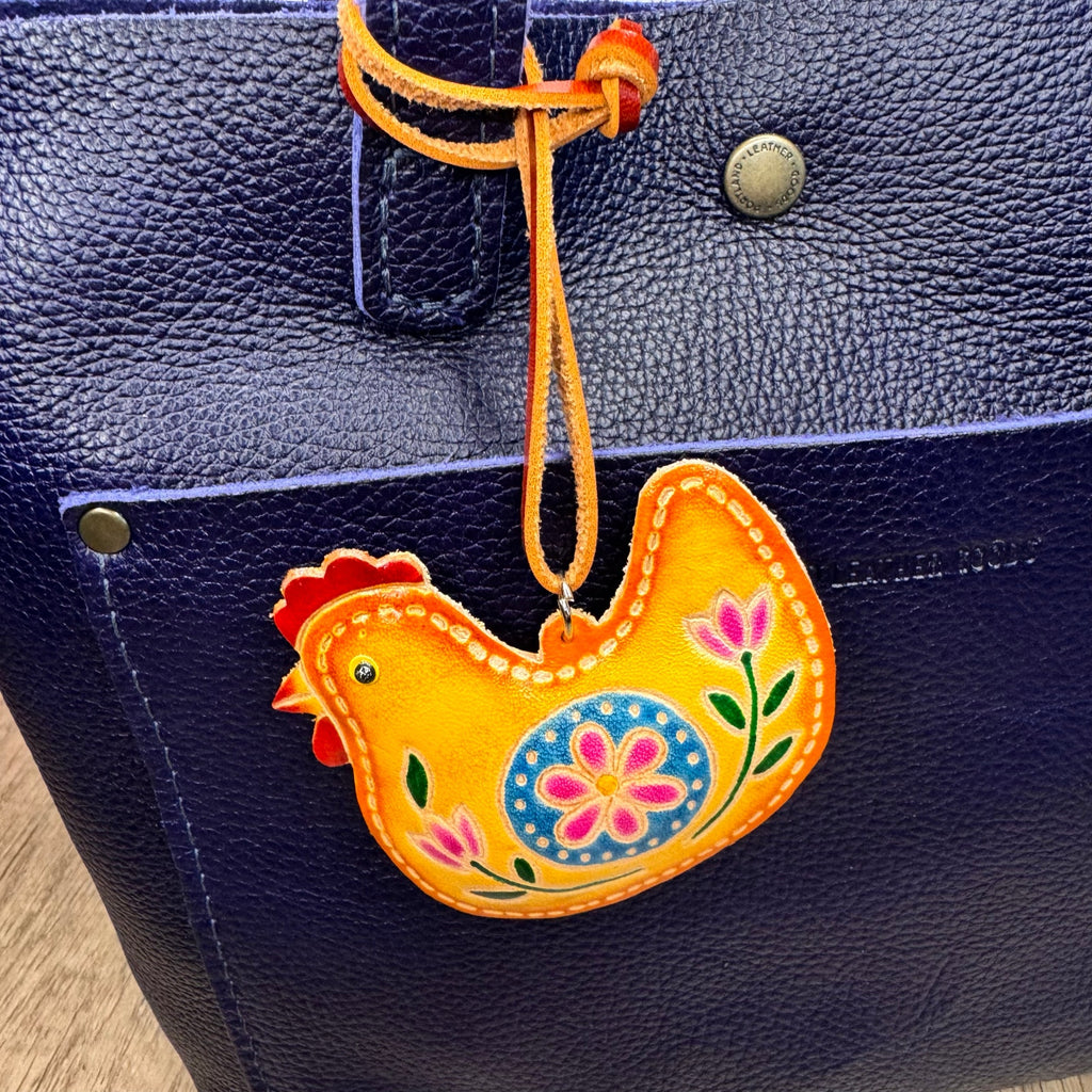 Genuine Leather Purse Charm Chicken Bag Charm Leather Flair Farm Lover NEW!