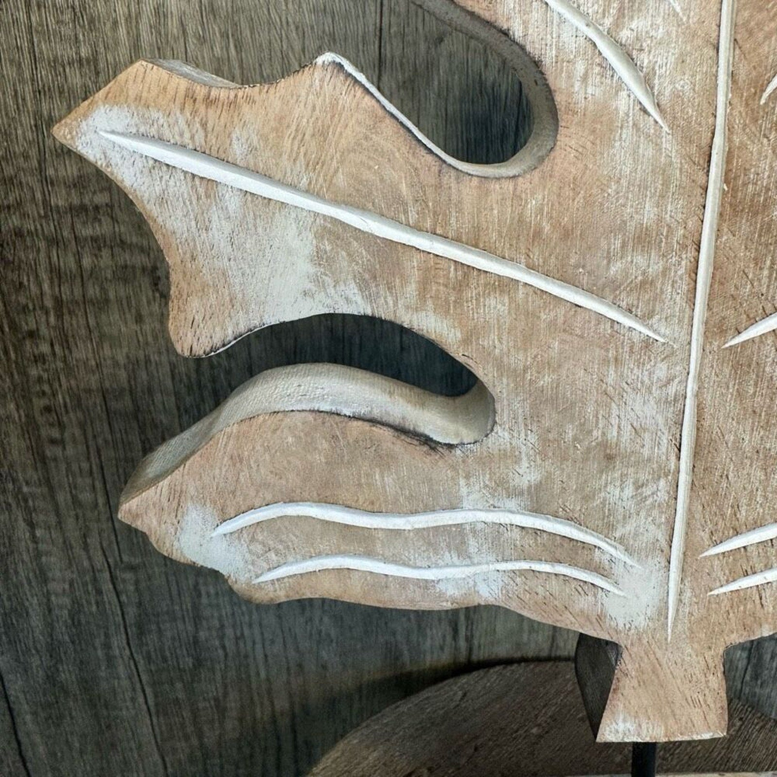 Rustic Maple Leaf Decor Mango Wood NEW FAST SHIP