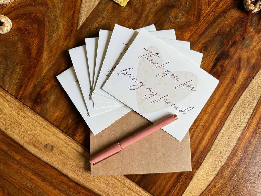 Thank You Cards Greeting Cards Blank Notes for Gift Friends Set of 6 & Envelopes image 0