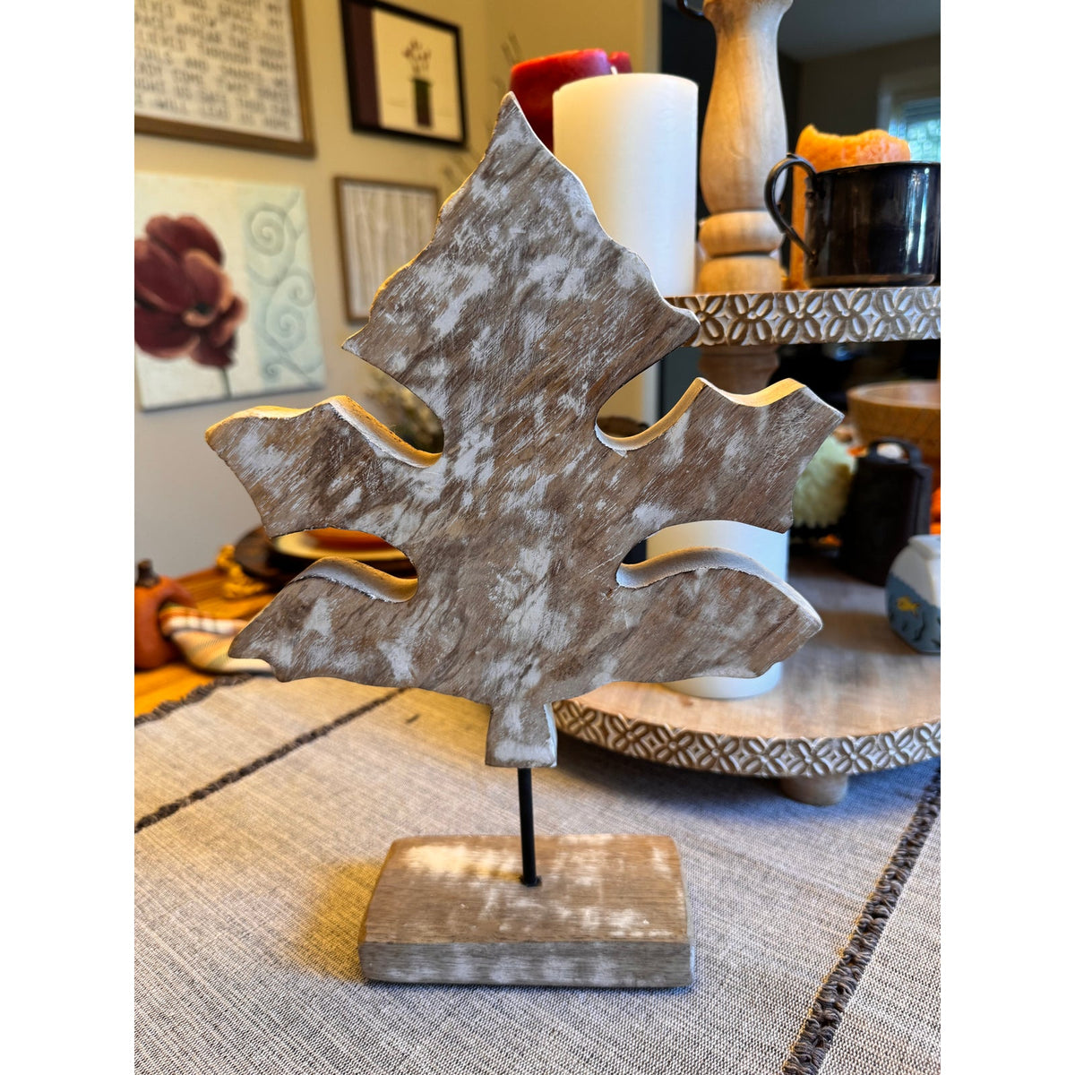 Wood Bird Maple Leaf Set of 3 Maple Leaf Sand Piper Duck Home Decor Rustic Home