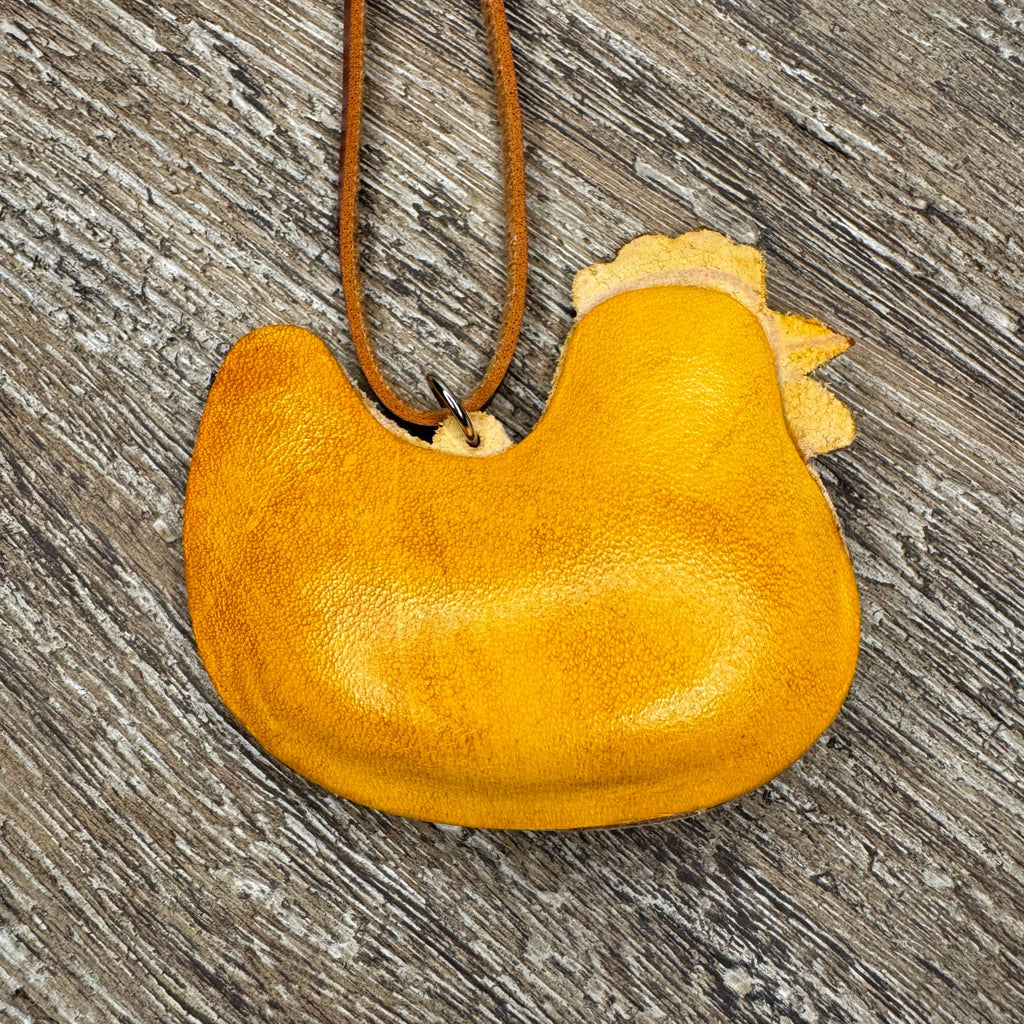 Genuine Leather Purse Charm Chicken Bag Charm Leather Flair Farm Lover NEW!