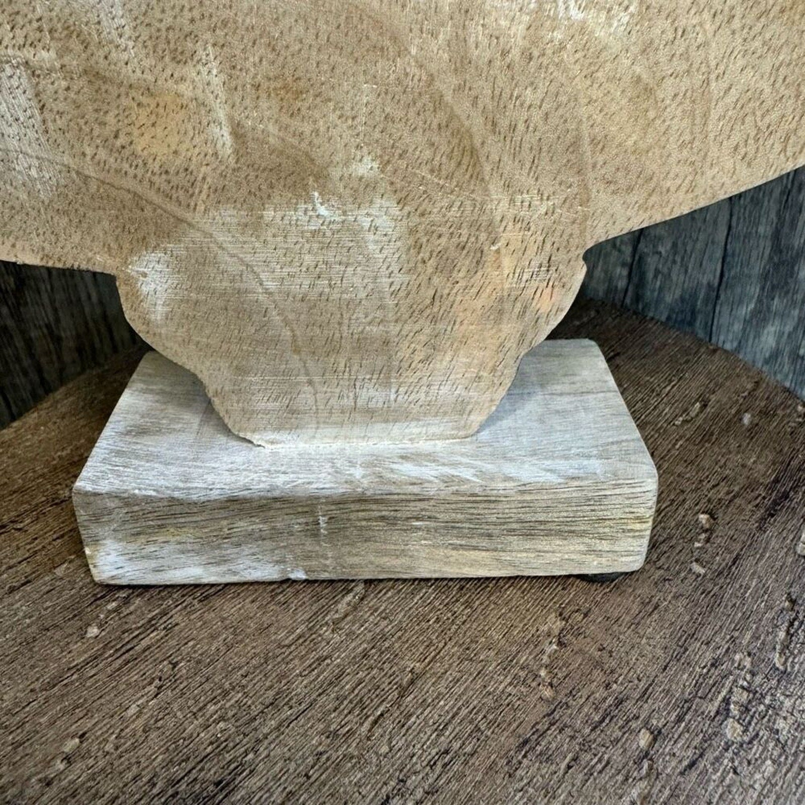 Rustic Turkey Thanksgiving Decor Mango Wood NEW FAST SHIP