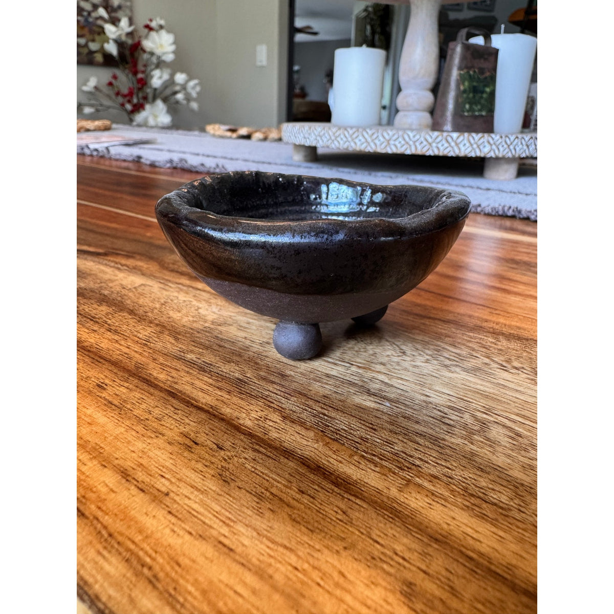 Rustic Jewelry Dish Pottery Bowl Salt Pepper Pinch Bowl Artisan Pet Dish