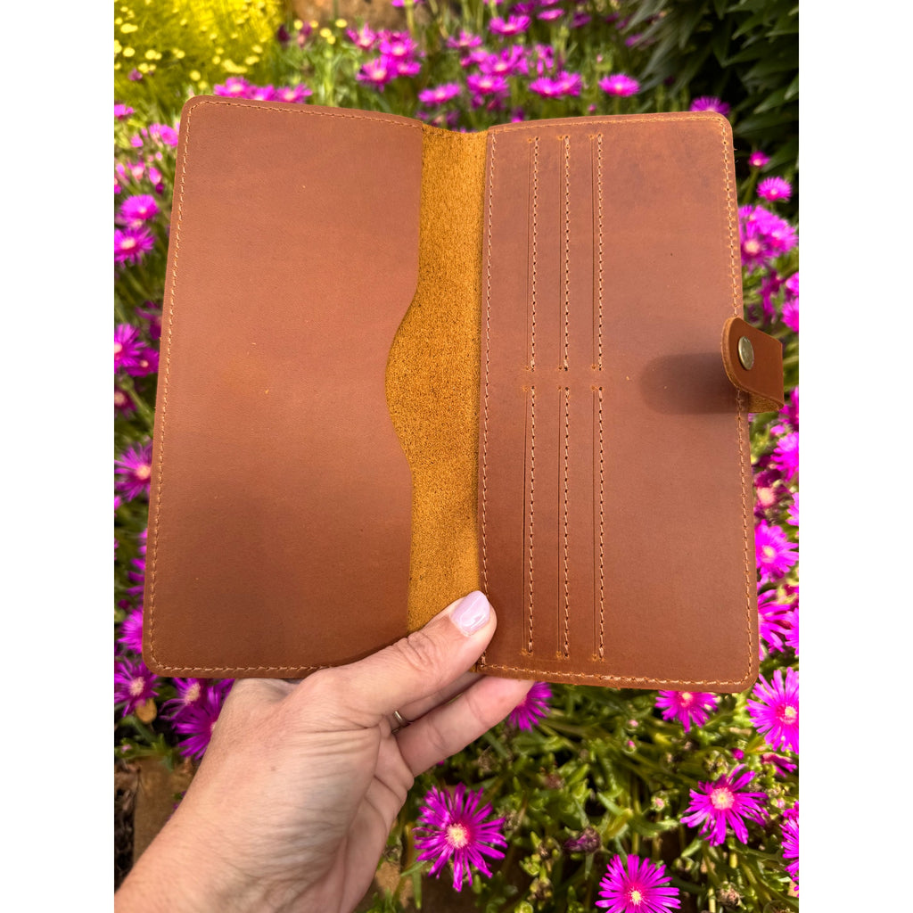 Genuine Leather Wallet TEDDY BEAR Brown  Leather REAL LEATHER Wallet FAST SHIP