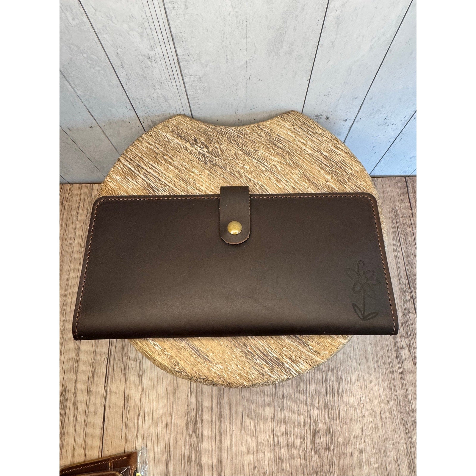 Genuine Leather Wallet ROOTBEER BROWN Leather REAL LEATHER Wallet FAST SHIP