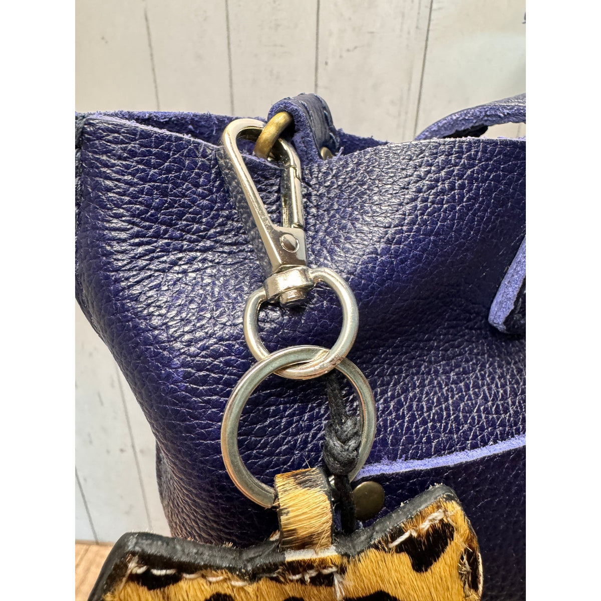 Cute Cat Purse Charm Kitty Cat Lover Genuine Leather Bag Charm