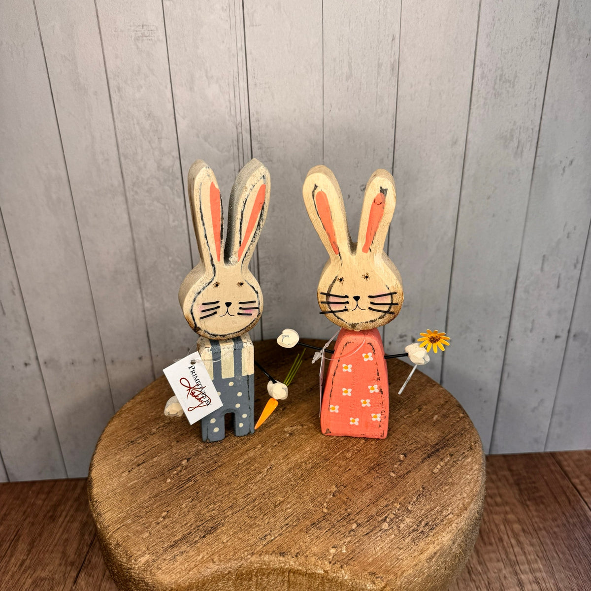 Wood Bunny Sitter Set Skippy Bunny Sunny Tiny Bunny Easter Bunny Home Decor