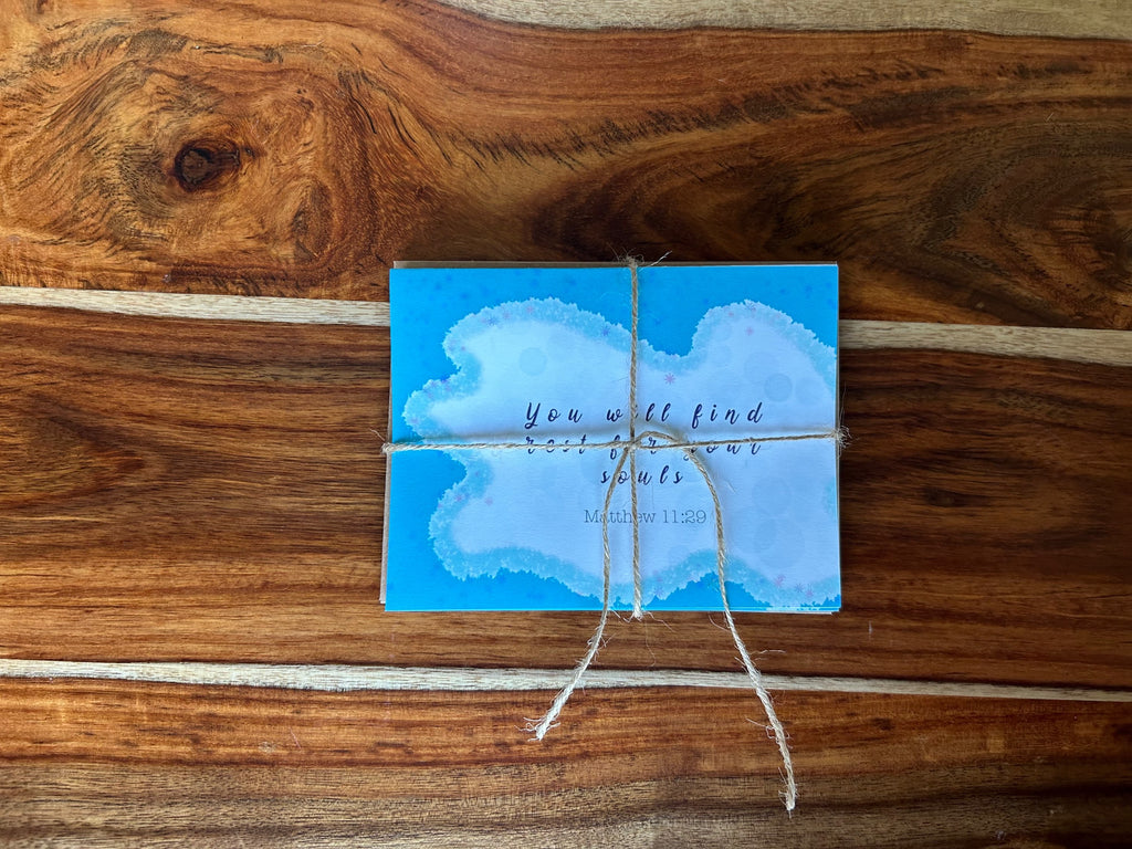  Greeting Card Pack Blank Cards Encouragement Note Bible Verse Matthew 11:29 image 2
