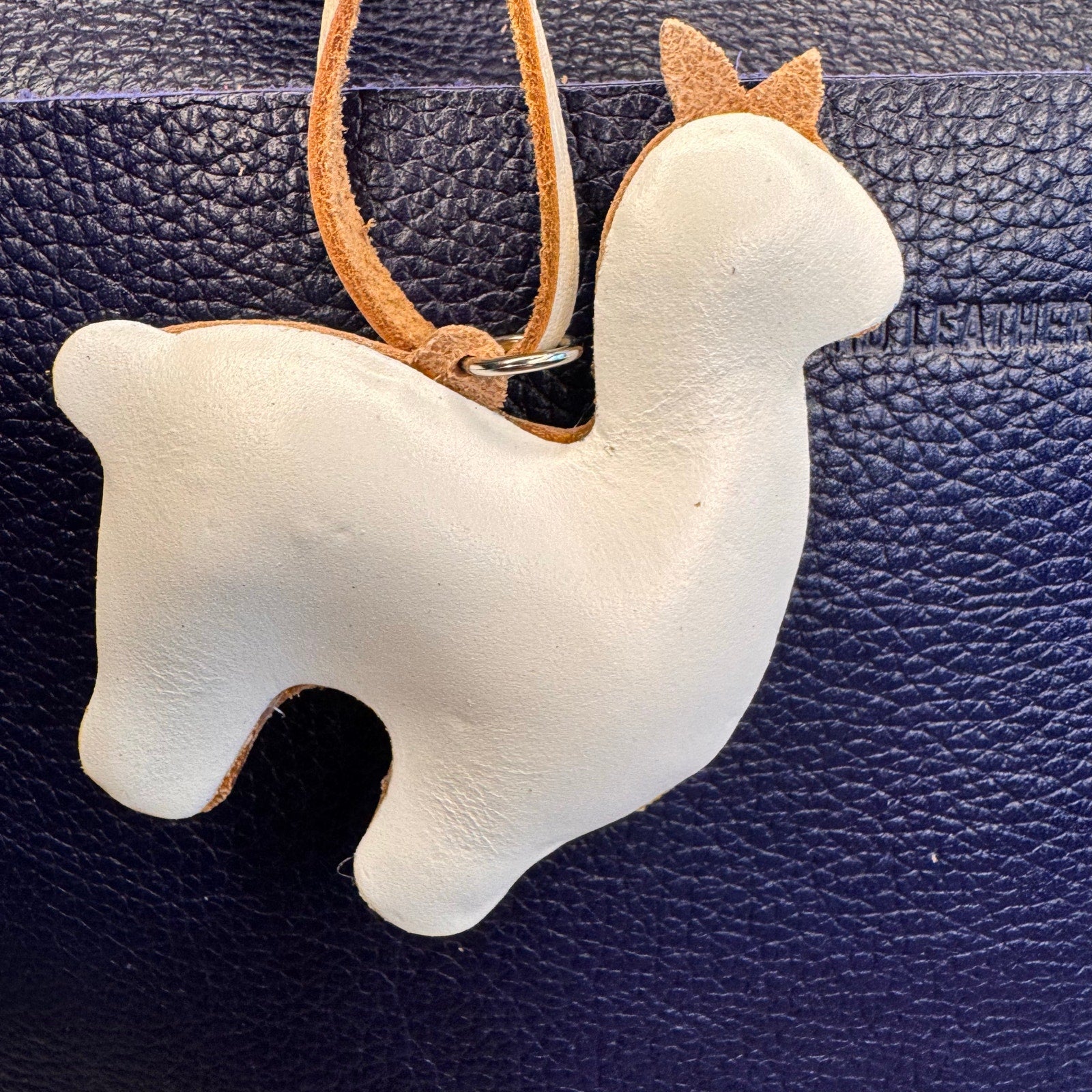 Genuine Leather Hand Painted Purse Charm Llama Bag Charm NeW FAST SHIP