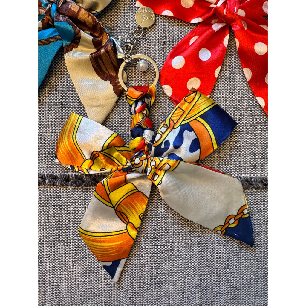 Set of 3 Bow Bag Charms Purse Charm Colorful Bows Keychain Purse Accessory