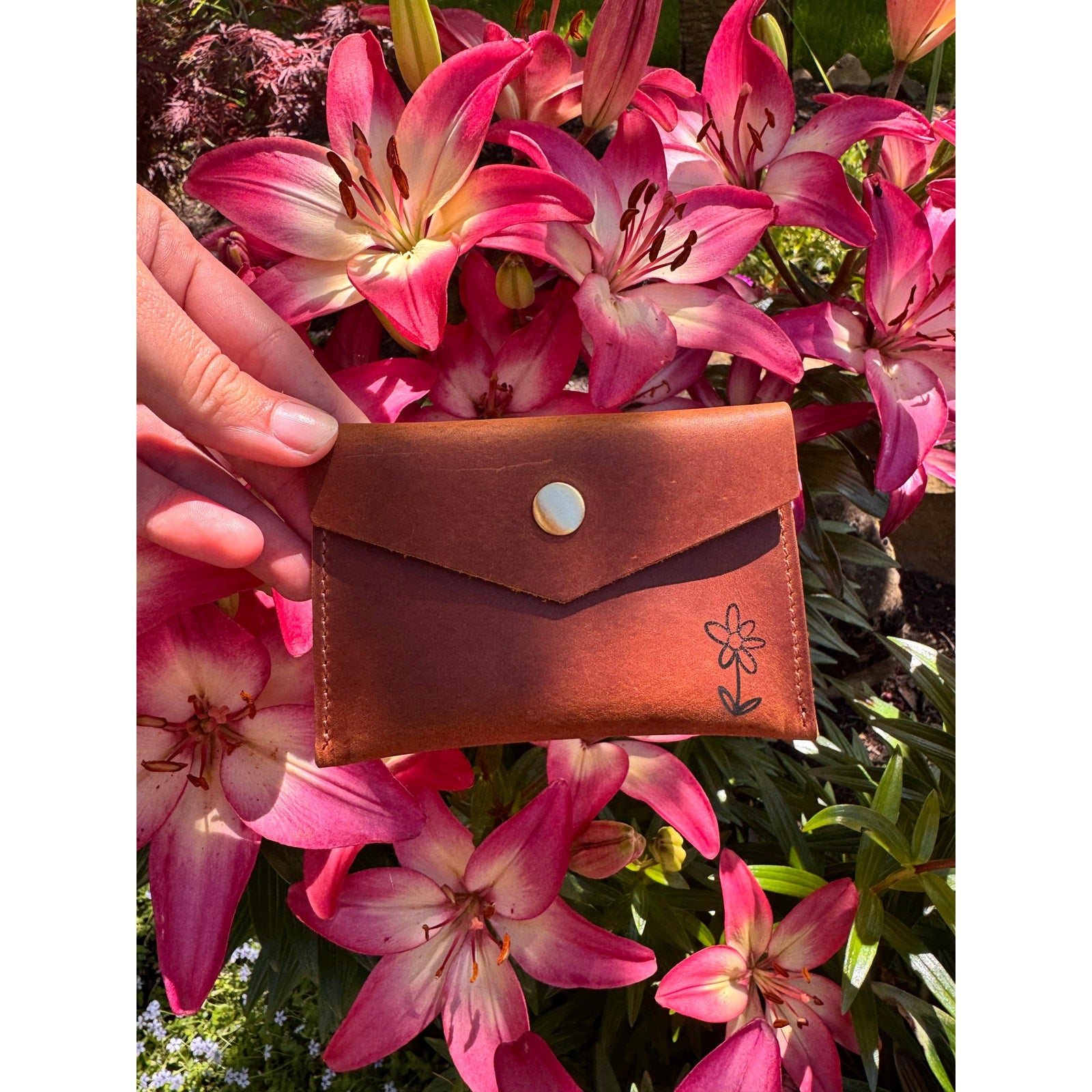 Genuine Leather Wallet  LIGHT BROWN Credit Card Holder Wallet NEW FAST SHIP