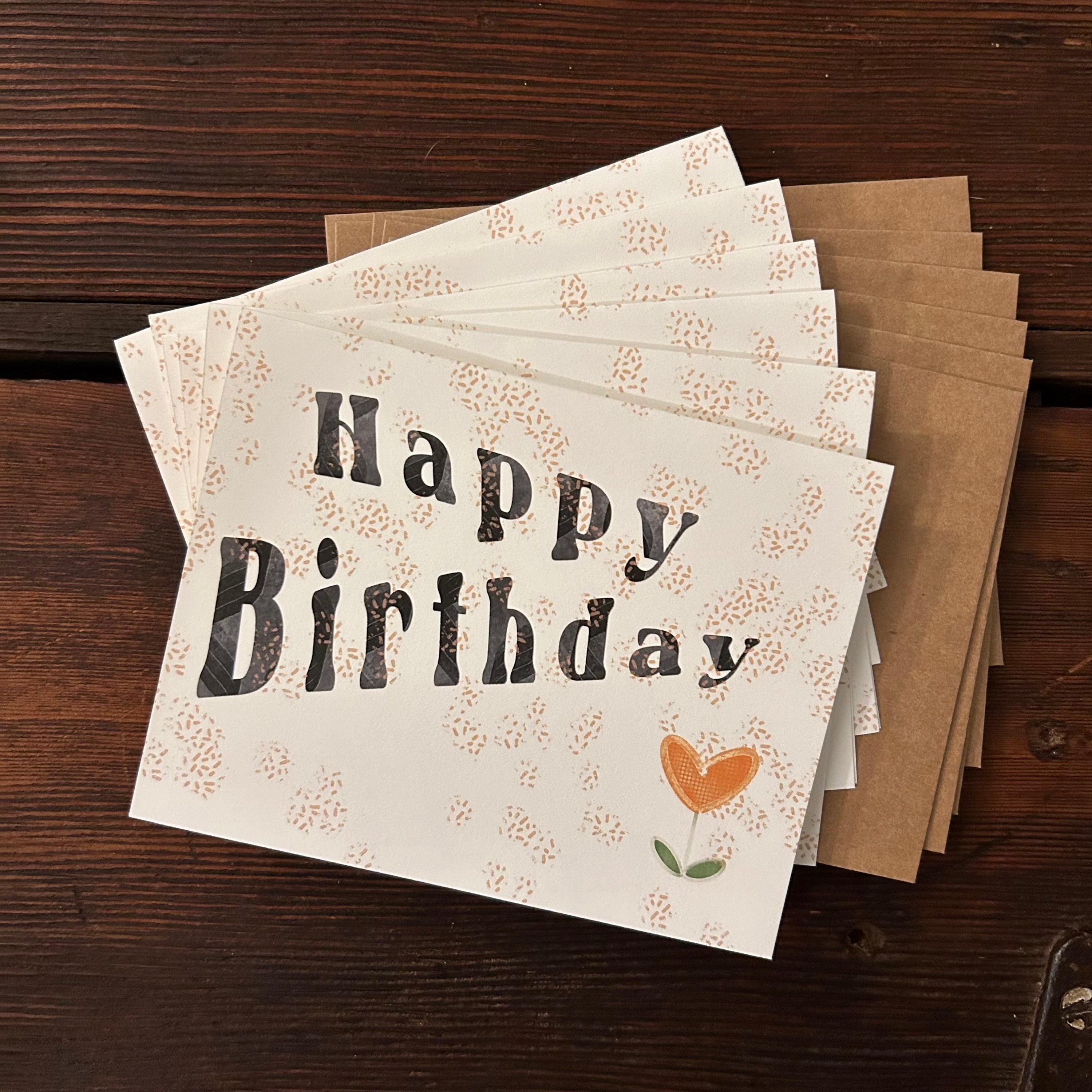 Blank Birthday Cards Custom Art Cards Set of 6 Custom Designed Card Pack image 0