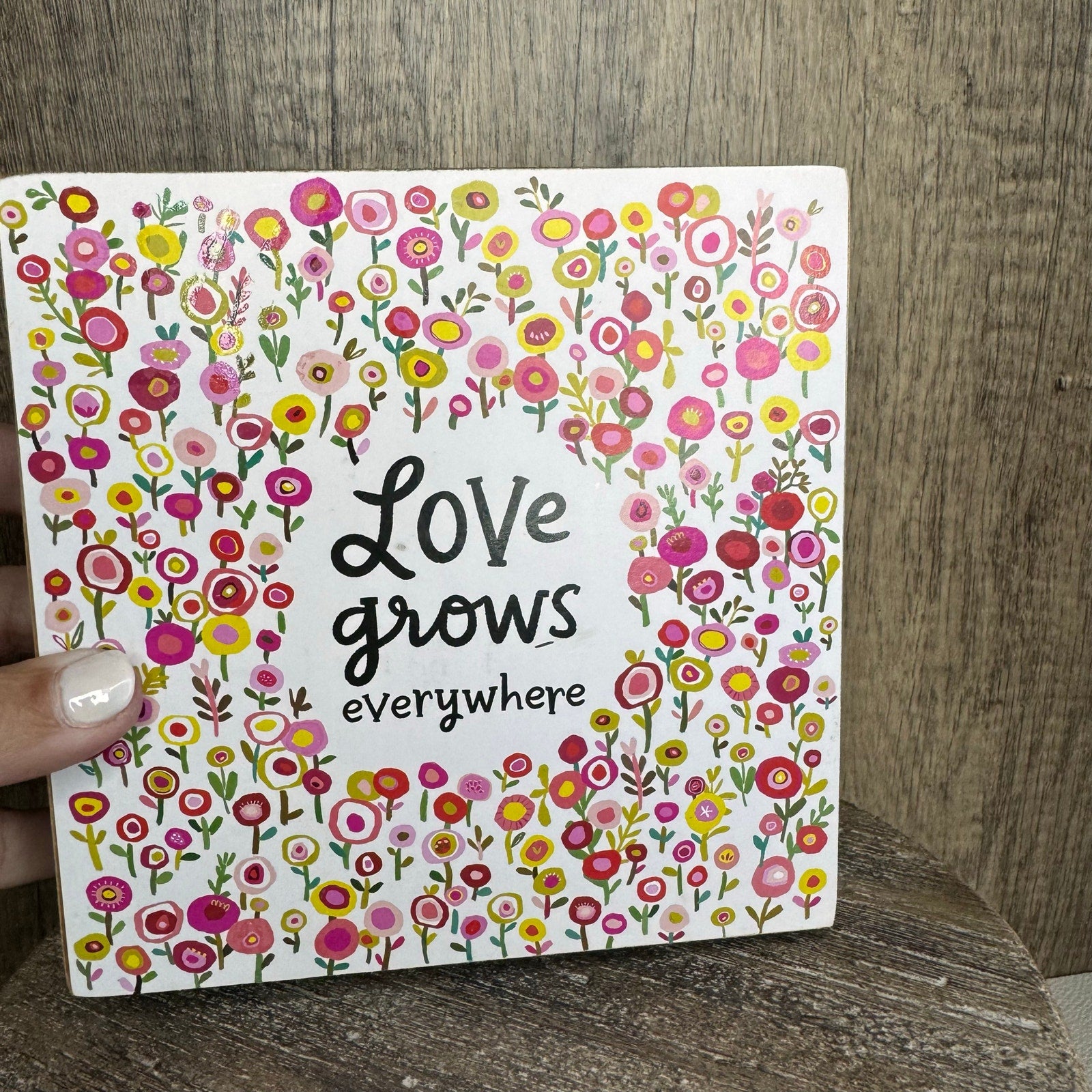 Rustic Home Wood Sign Love Home Decor Flowers Boho Home FAST SHIP NEW