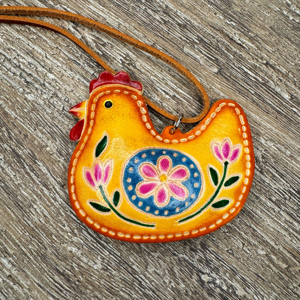 Genuine Leather Purse Charm Chicken Bag Charm Leather Flair Farm Lover NEW!