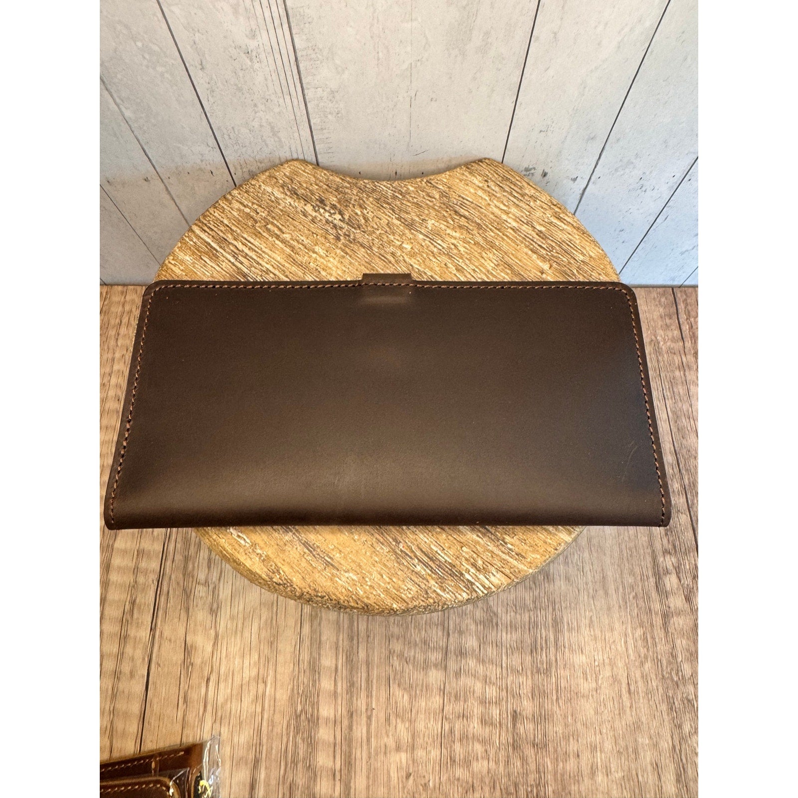 Genuine Leather Wallet ROOTBEER BROWN Leather REAL LEATHER Wallet FAST SHIP