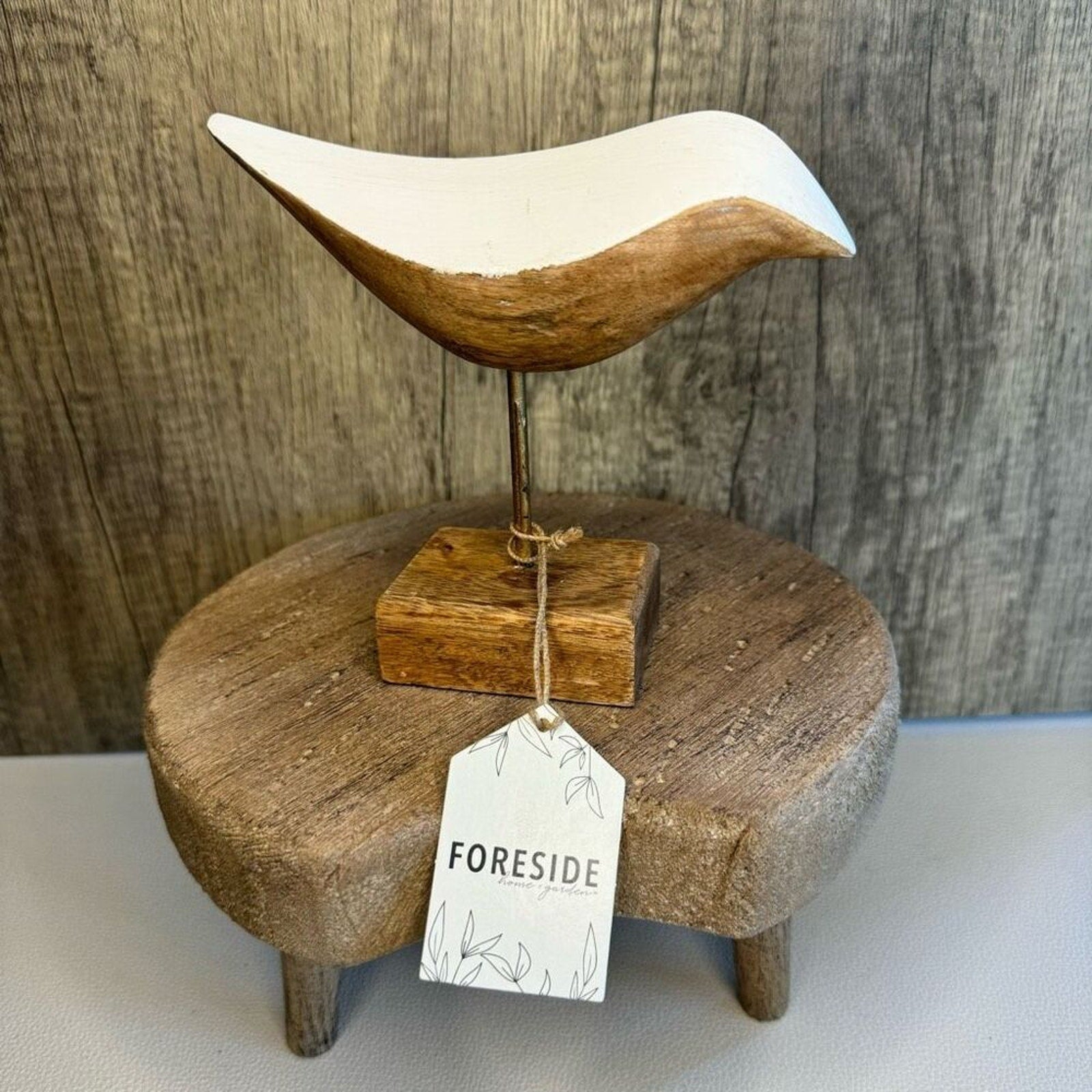 Rustic Wood Bird Sitter Home Decor NEW FAST SHIP