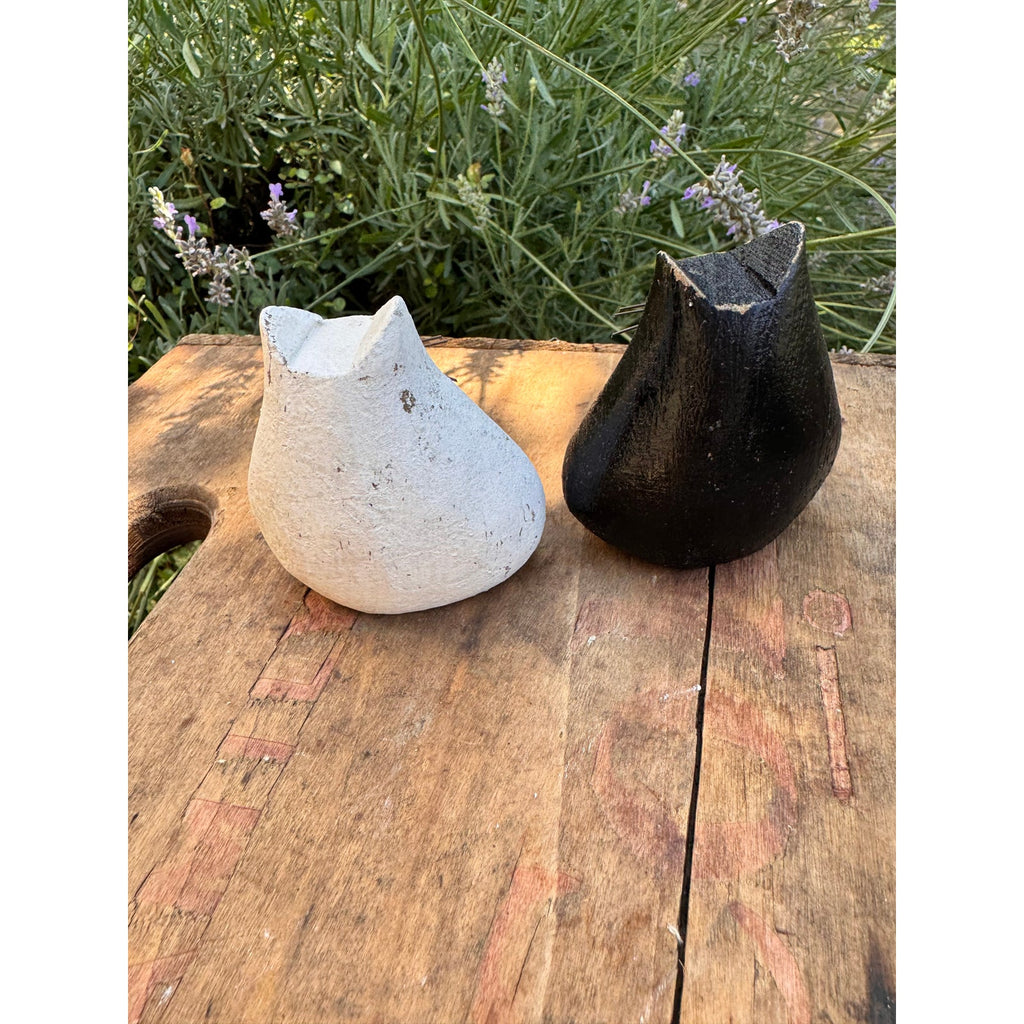 Rustic Mini Cat Set Wood Home Decor Cat Lover Gift FAST SHIP NEW 2.8 inch tall