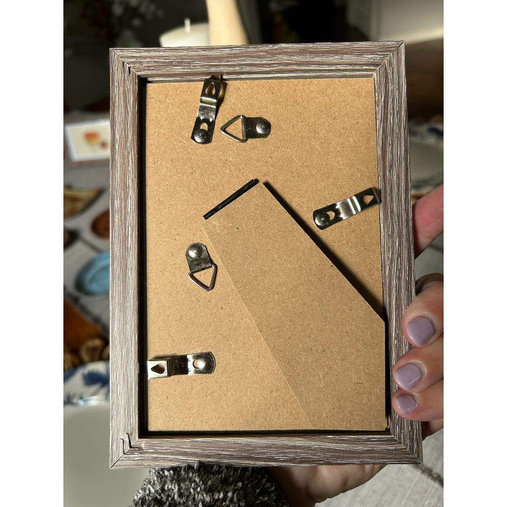 Kitty Cat Mini Picture Frame 6 x 4 Original Wall Art Canvas Gary the Cat