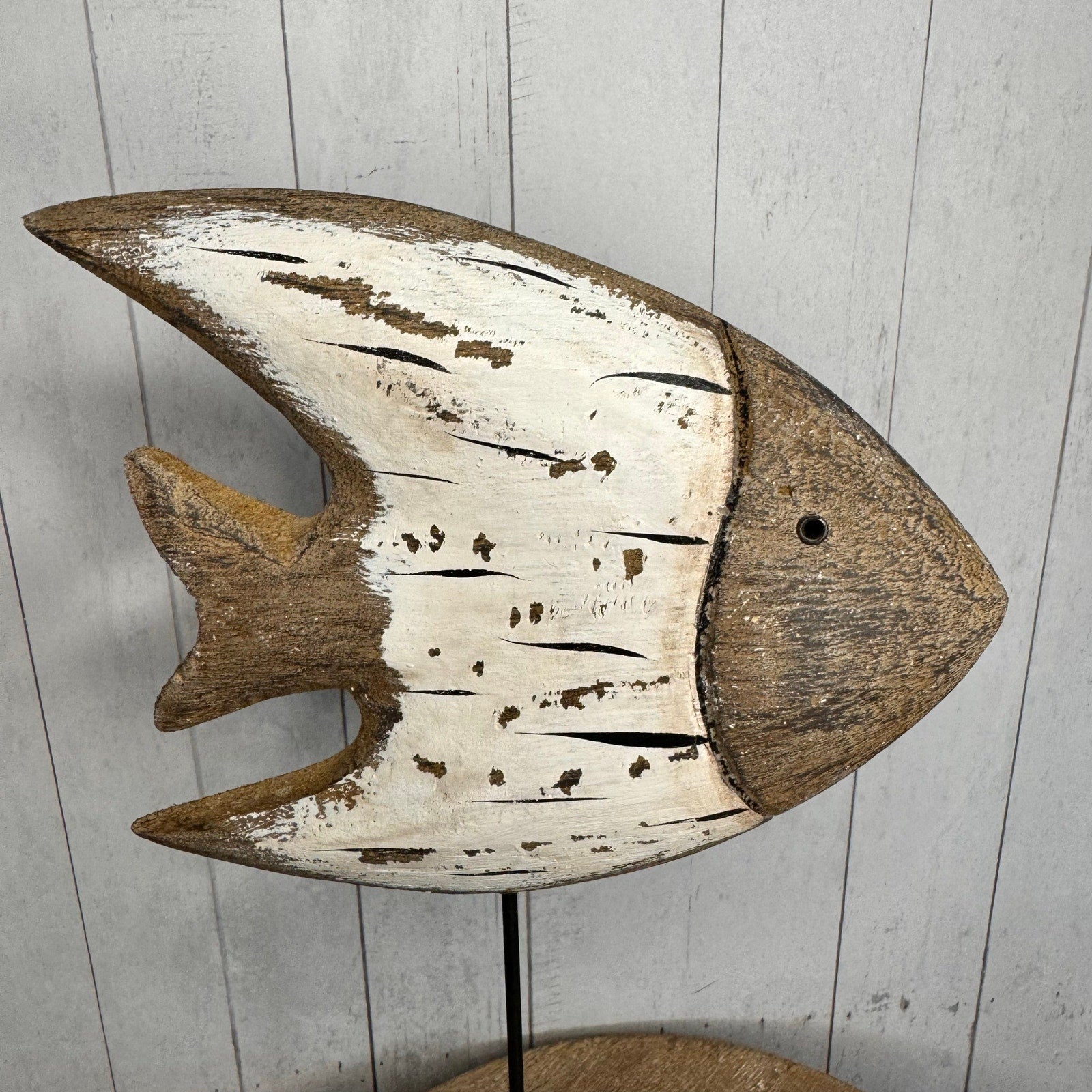 Wood Butterfly Fish Sitter Home Decor Rustic Art Nature Lover Seabird Ocean NEW