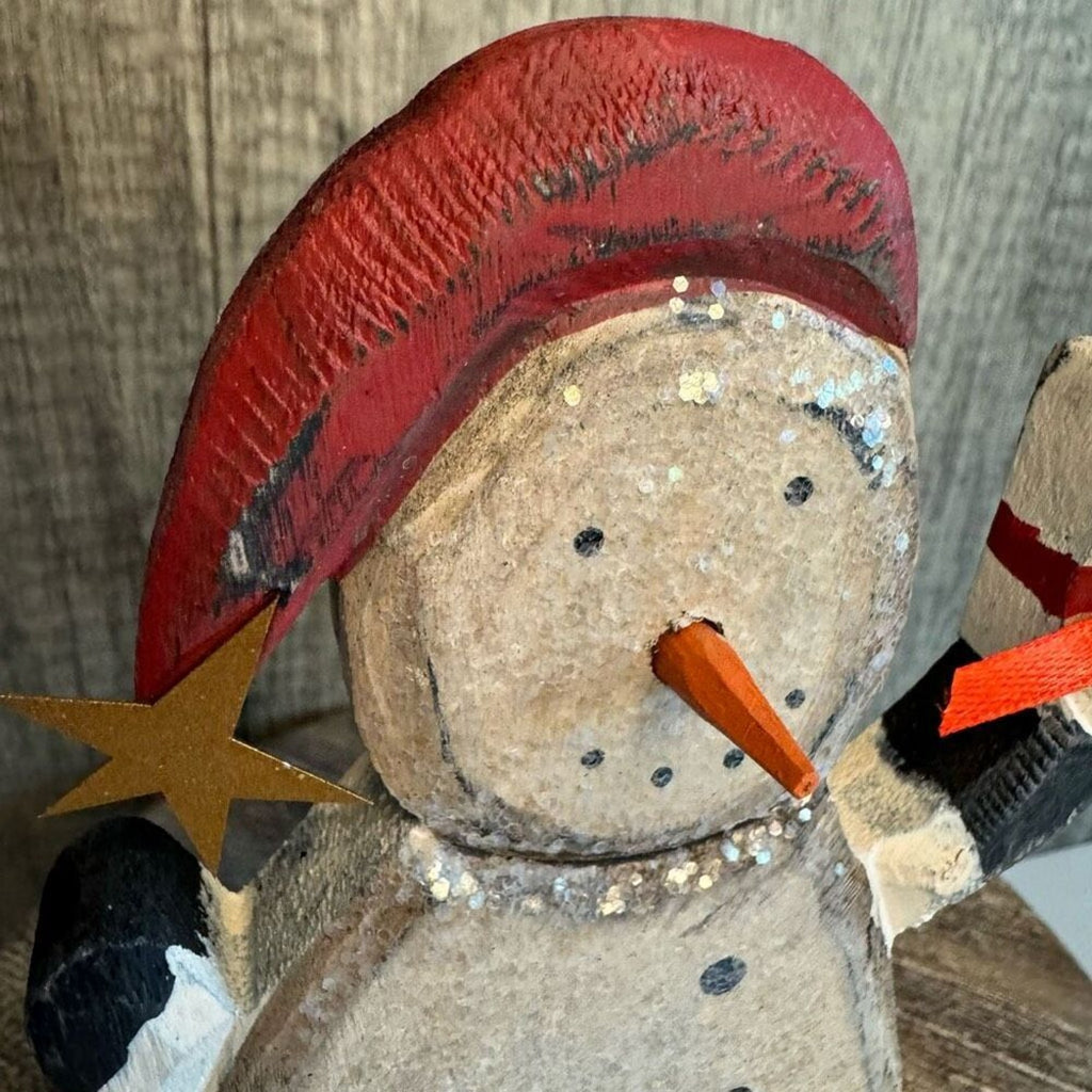 Rustic Snowman Wooden Christmas Holiday Decor  FAST SHIP NEW