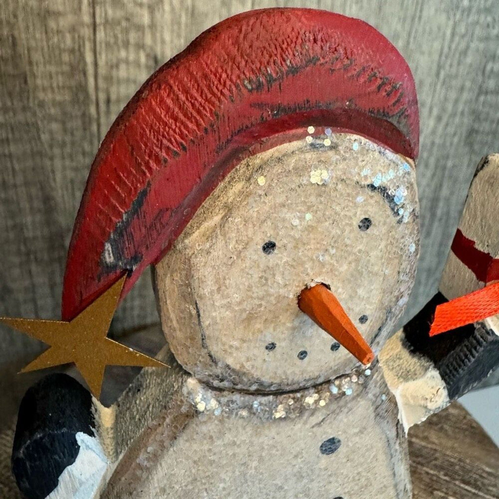 Rustic Snowman Wooden Christmas Holiday Decor  FAST SHIP NEW
