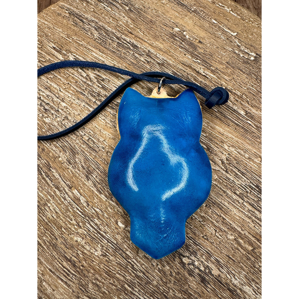 Owl Bag Charm Genuine Leather Hand Painted Barn Owl Bag Charm Owls Leather Farm