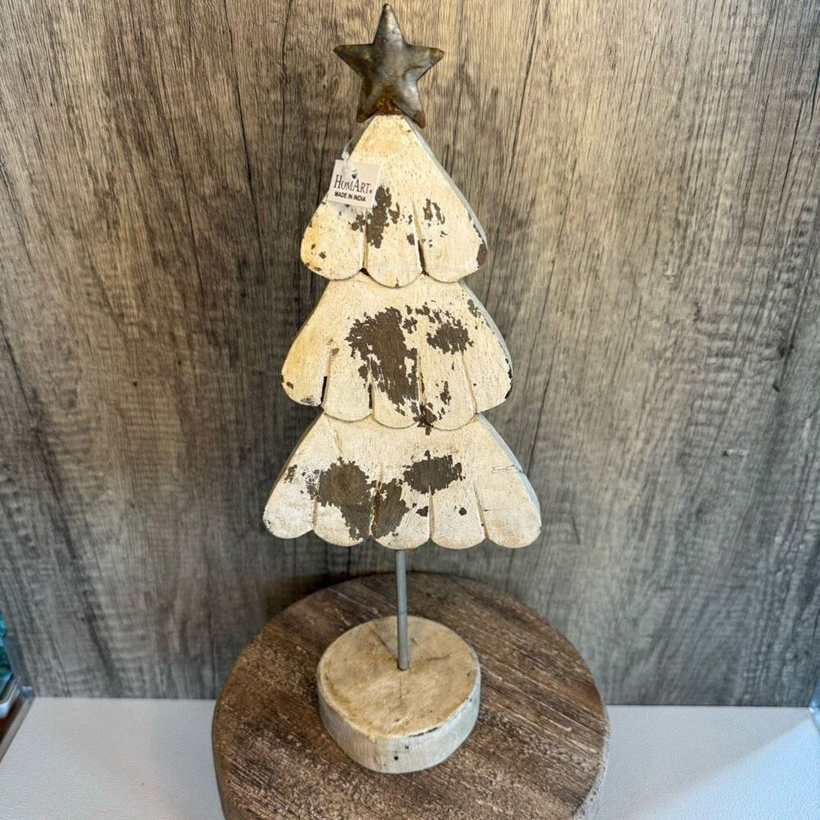 Rustic Wood Christmas Tree Holiday Decor  FAST SHIP NEW