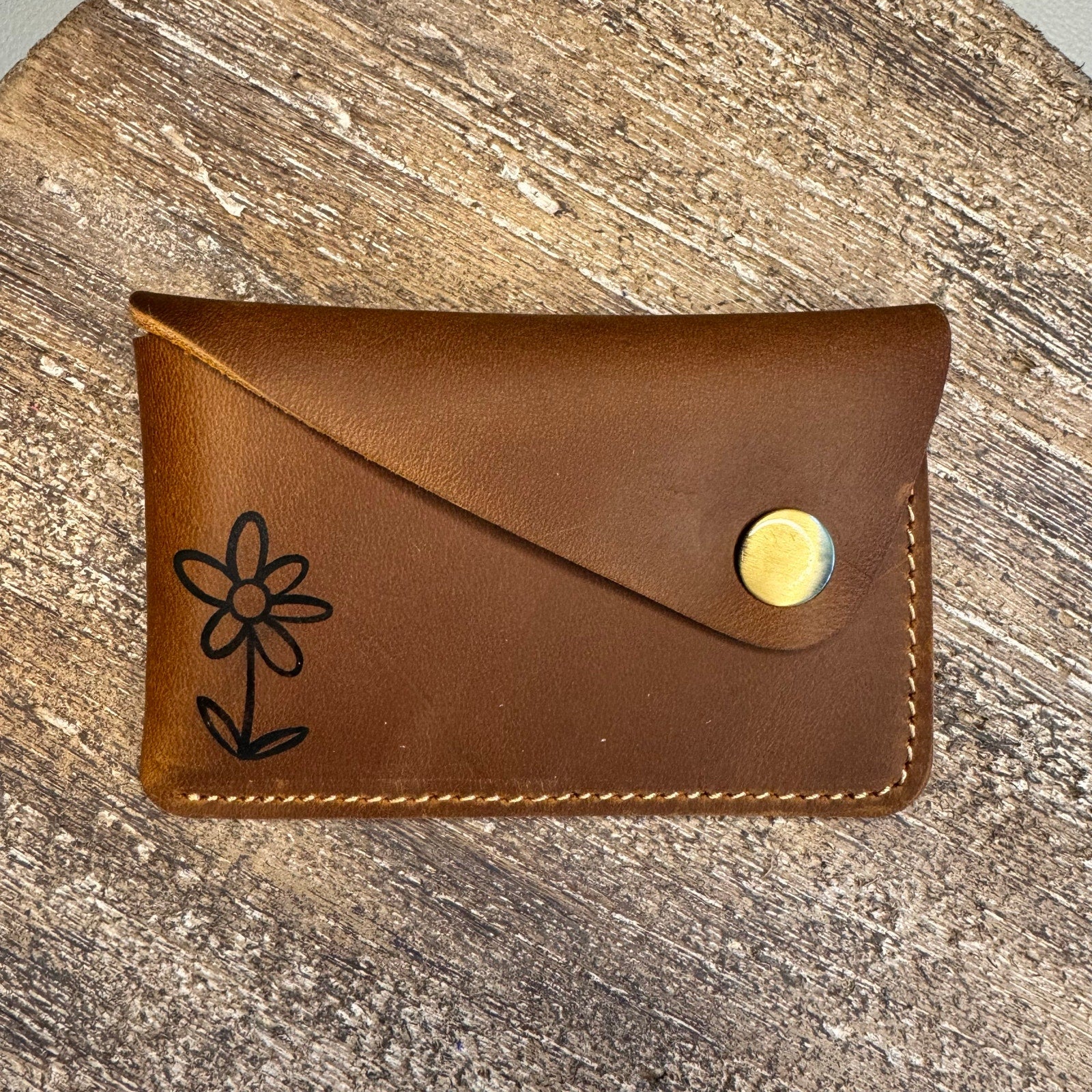 Genuine Leather Wallet  LIGHT BROWN Credit Card Holder Wallet NEW FAST SHIP