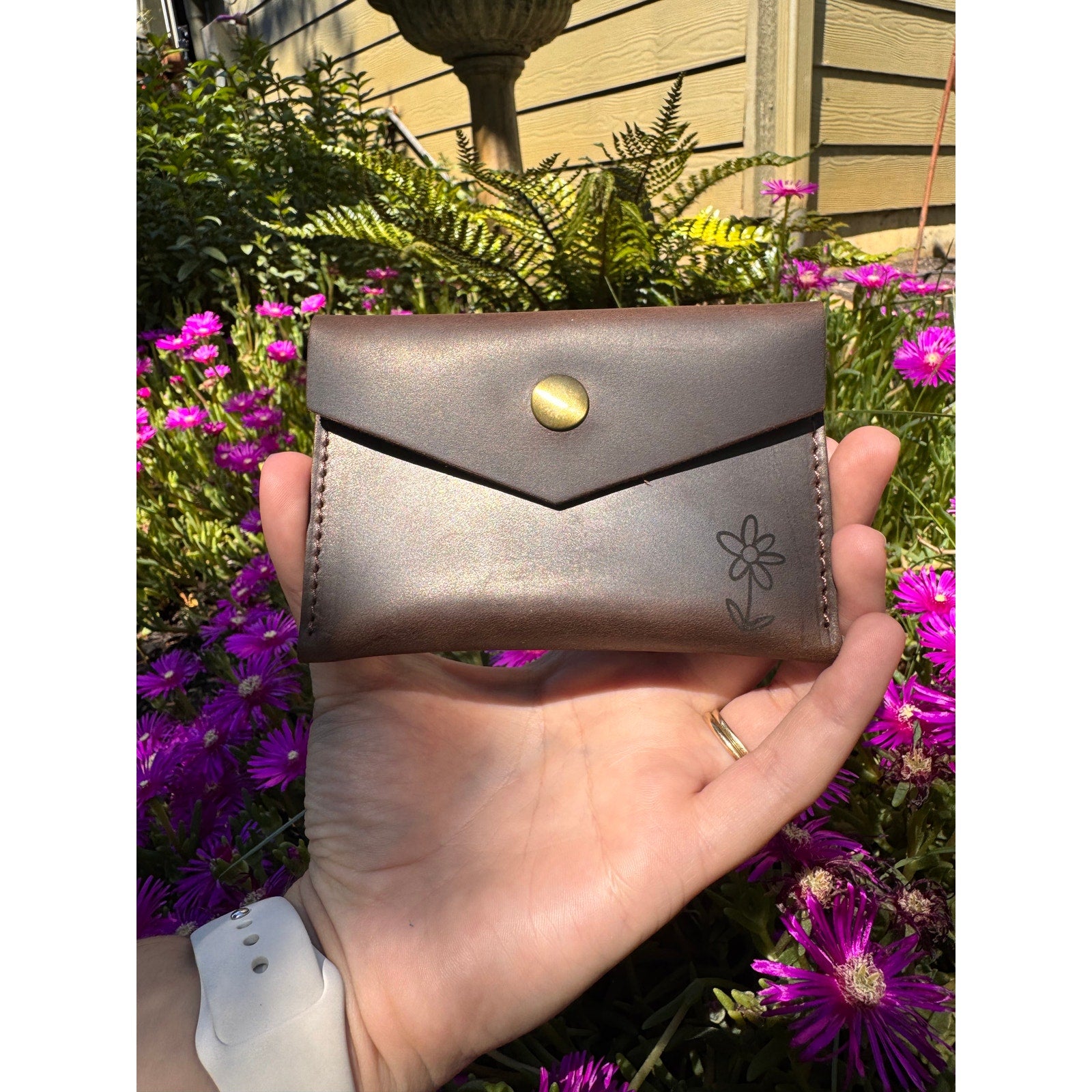 Genuine Leather Wallet  NEUTRAL BROWN Credit Card Holder Wallet NEW FAST SHIP