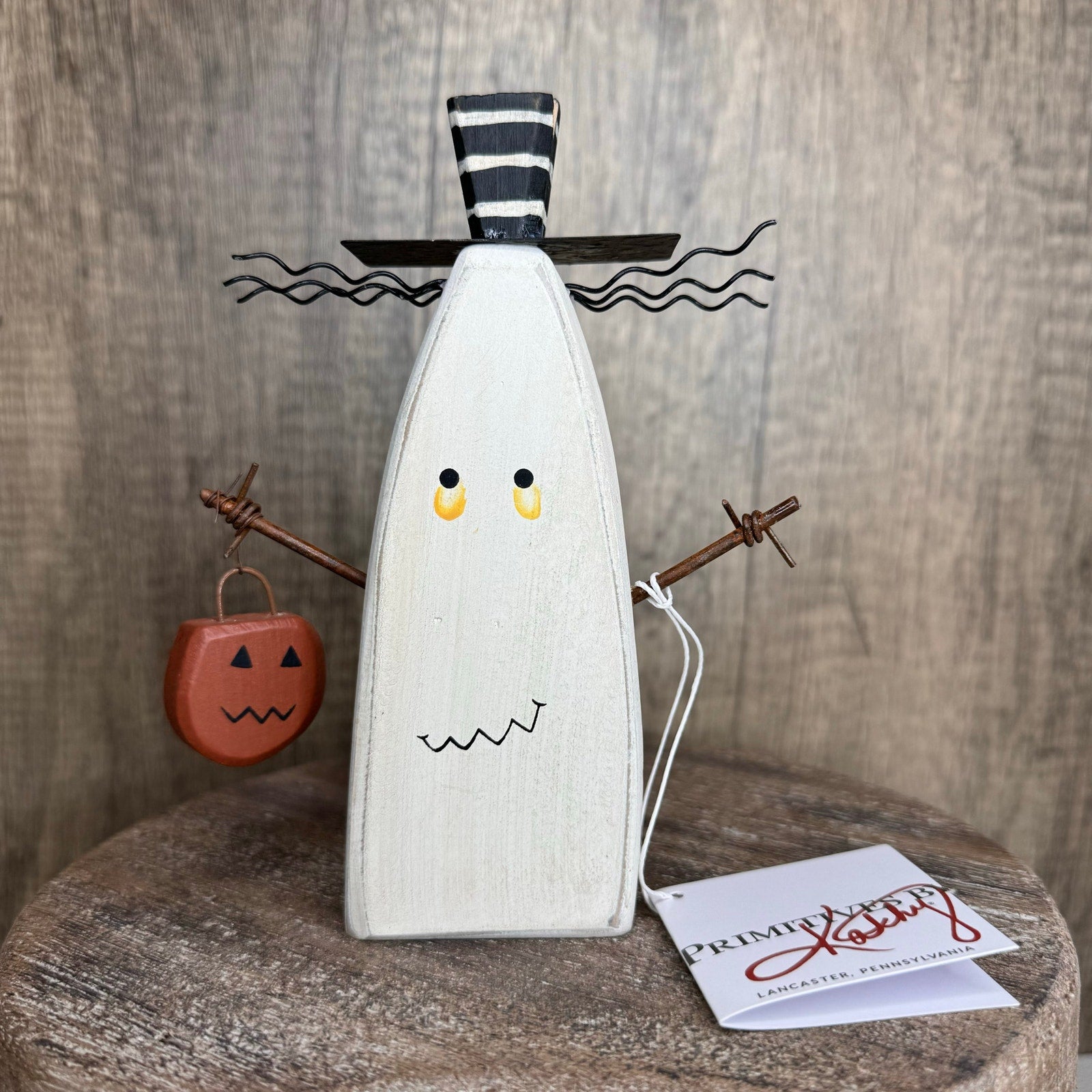 Rustic Halloween Home Decor Sitter Wood Ghost Fall Autumn FAST SHIP NEW