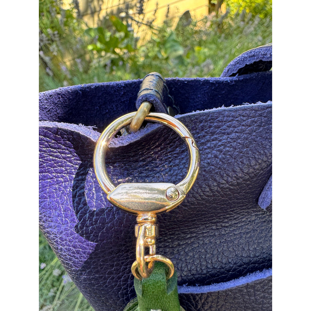 Genuine Leather Hot Pink Tulip Bag Charm Tulip Spring Pink Flower Leather Charm
