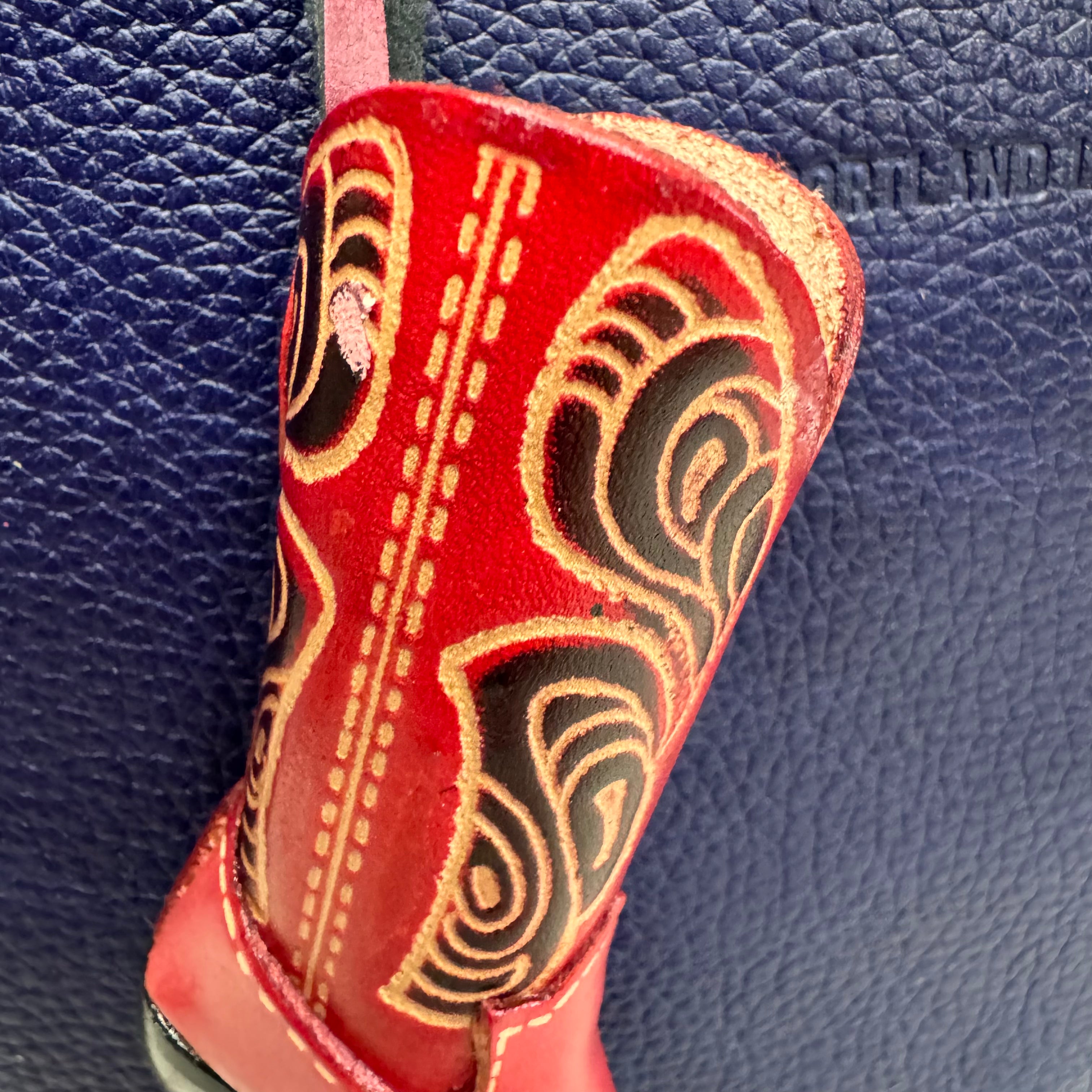 Leather Cowboy Boot Bag Charm Women’s Purse Charm