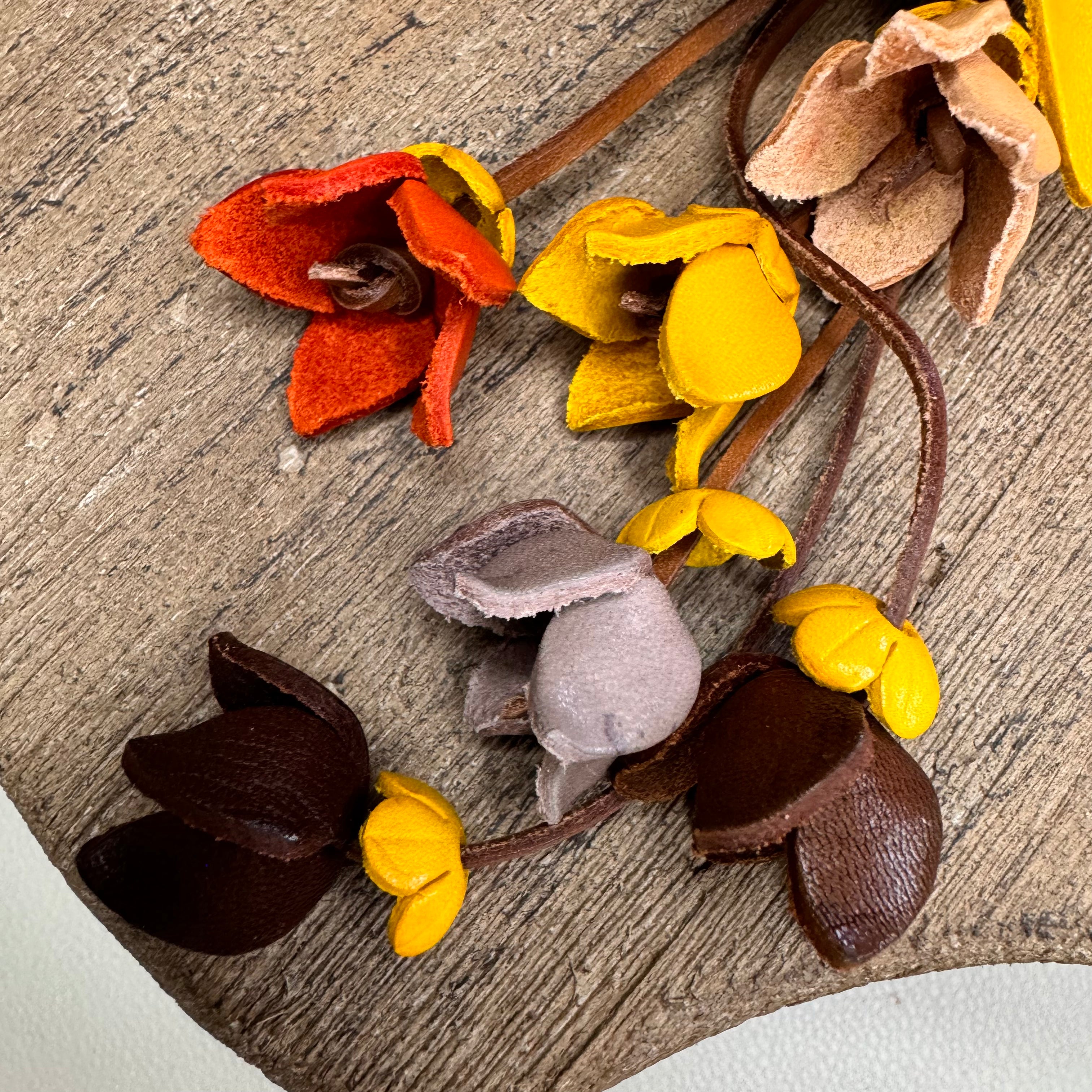 Sunflower Leather Bag Charm Autumn Accessories Purse Keychain