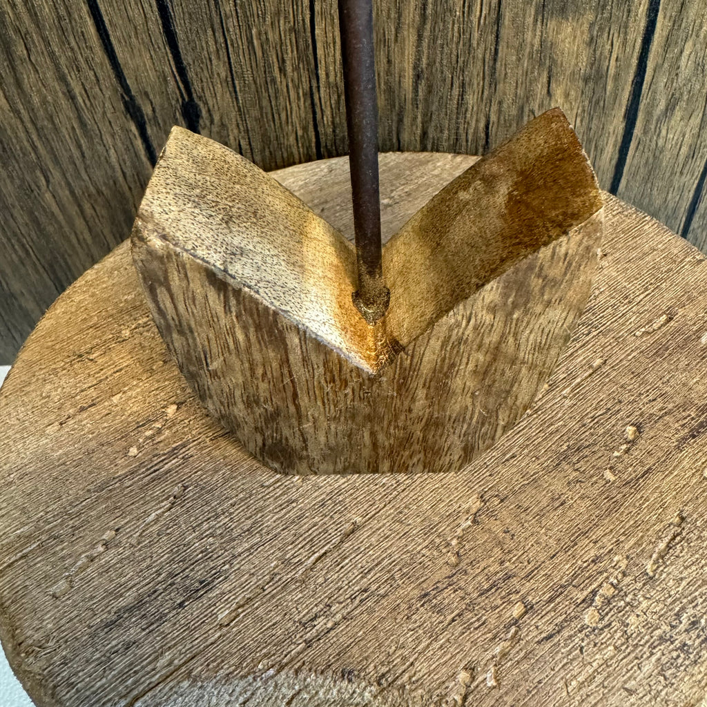 Mango Wood Tulip Home Decor Spring Boho Decoration Flower Sitter
