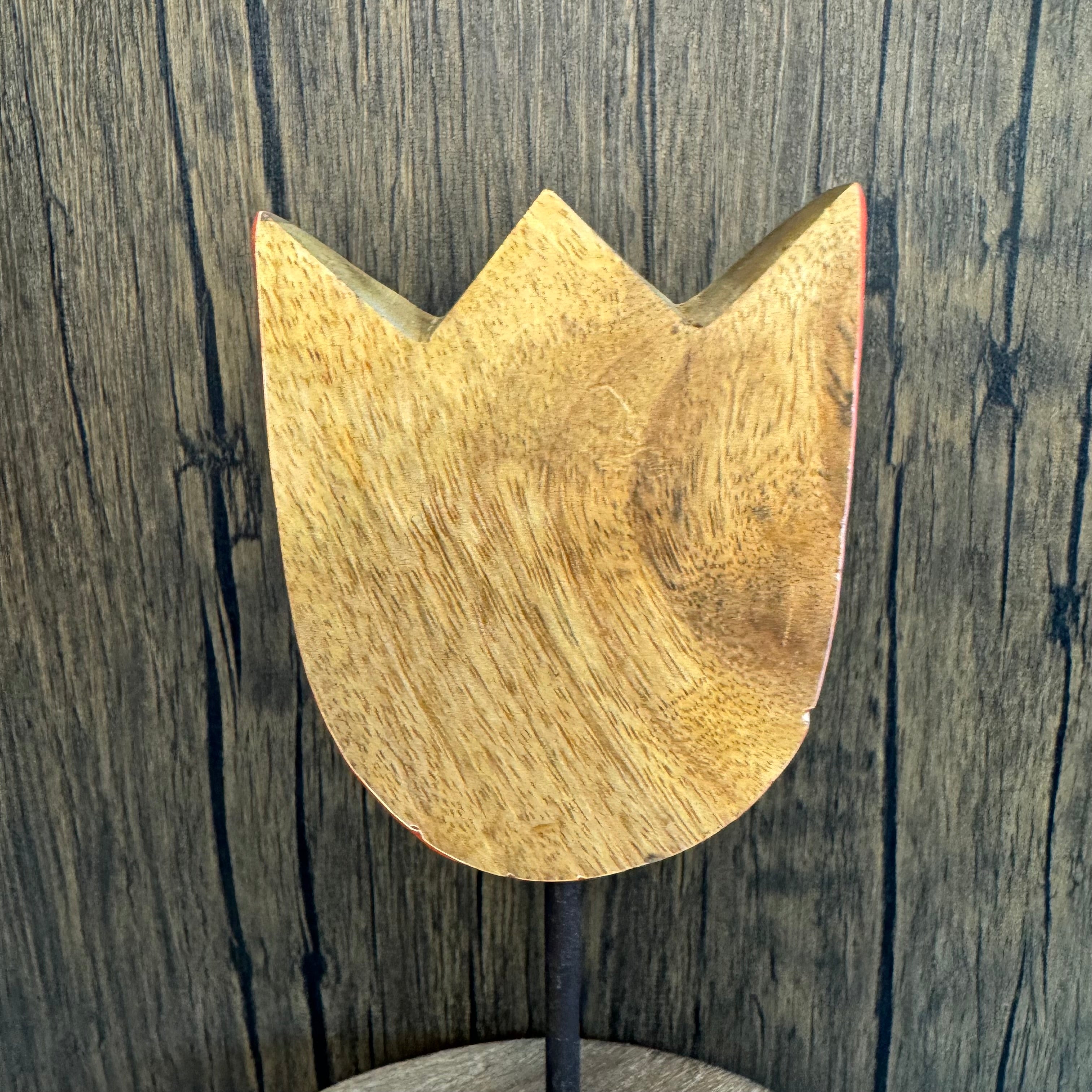 Mango Wood Tulip Home Decor Spring Boho Decoration Flower Sitter