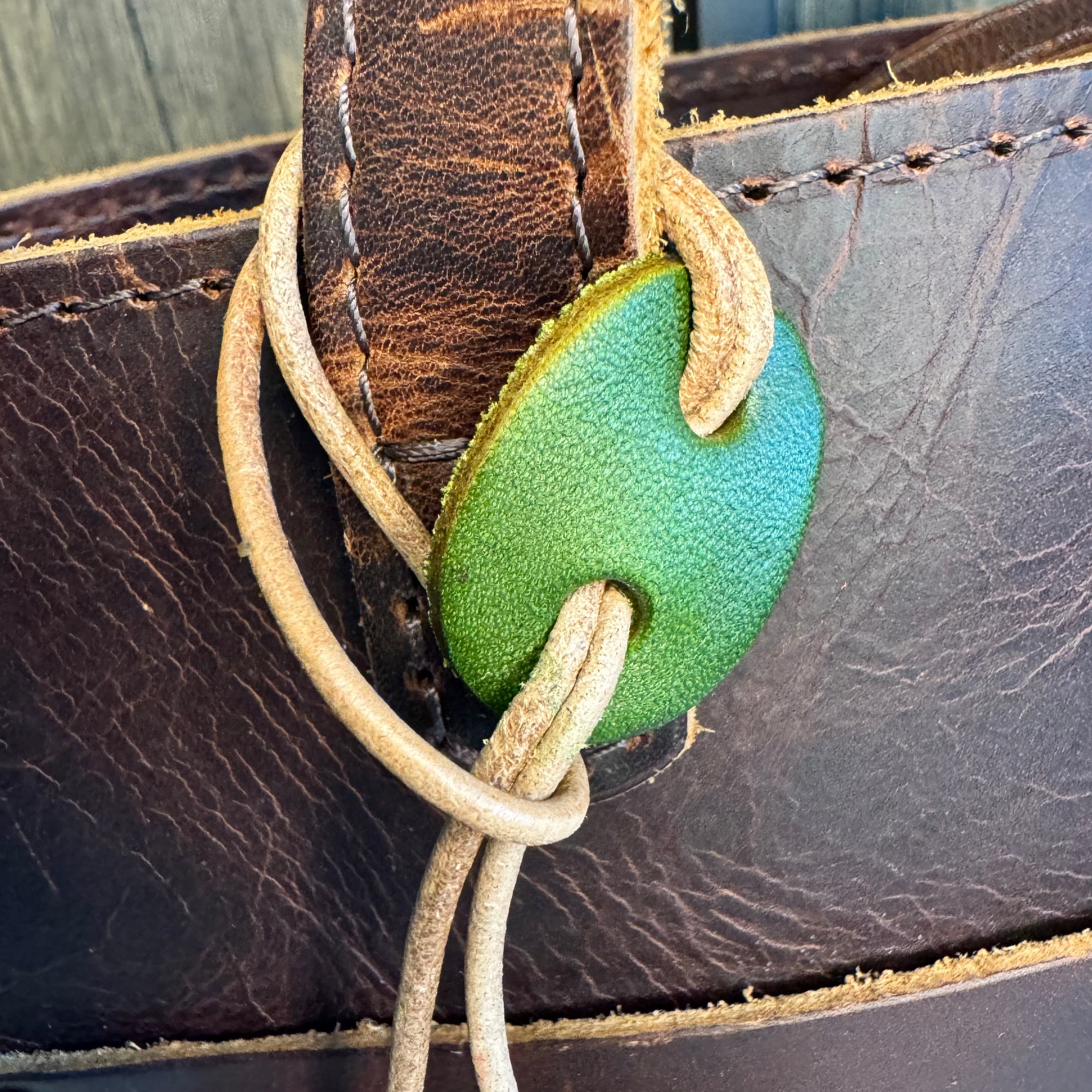 Genuine Leather Strawberry Bag Charm West Hills Studio