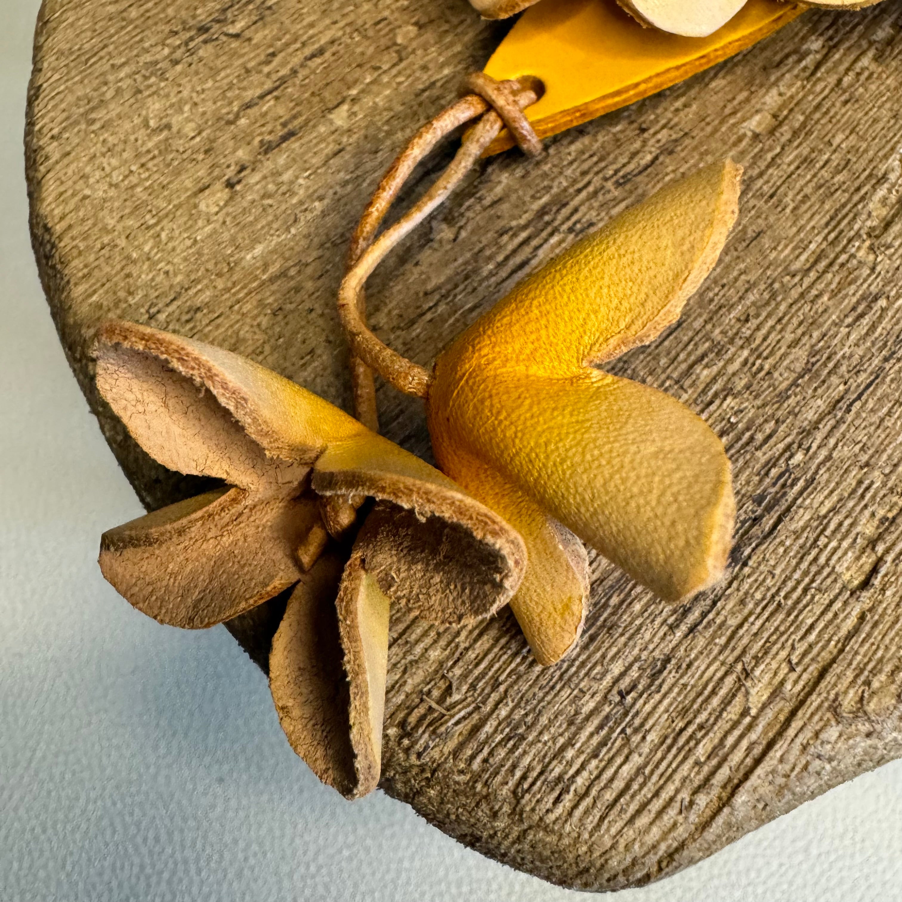 Genuine Leather Flower Bag Charm West Hills Studio