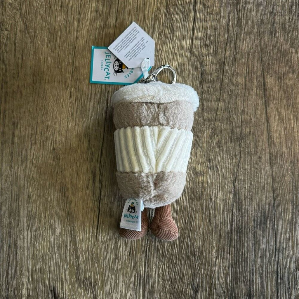 Jellycat Coffee to Go Charm NEW! Jellycat FAST SHIP Purse Keychain