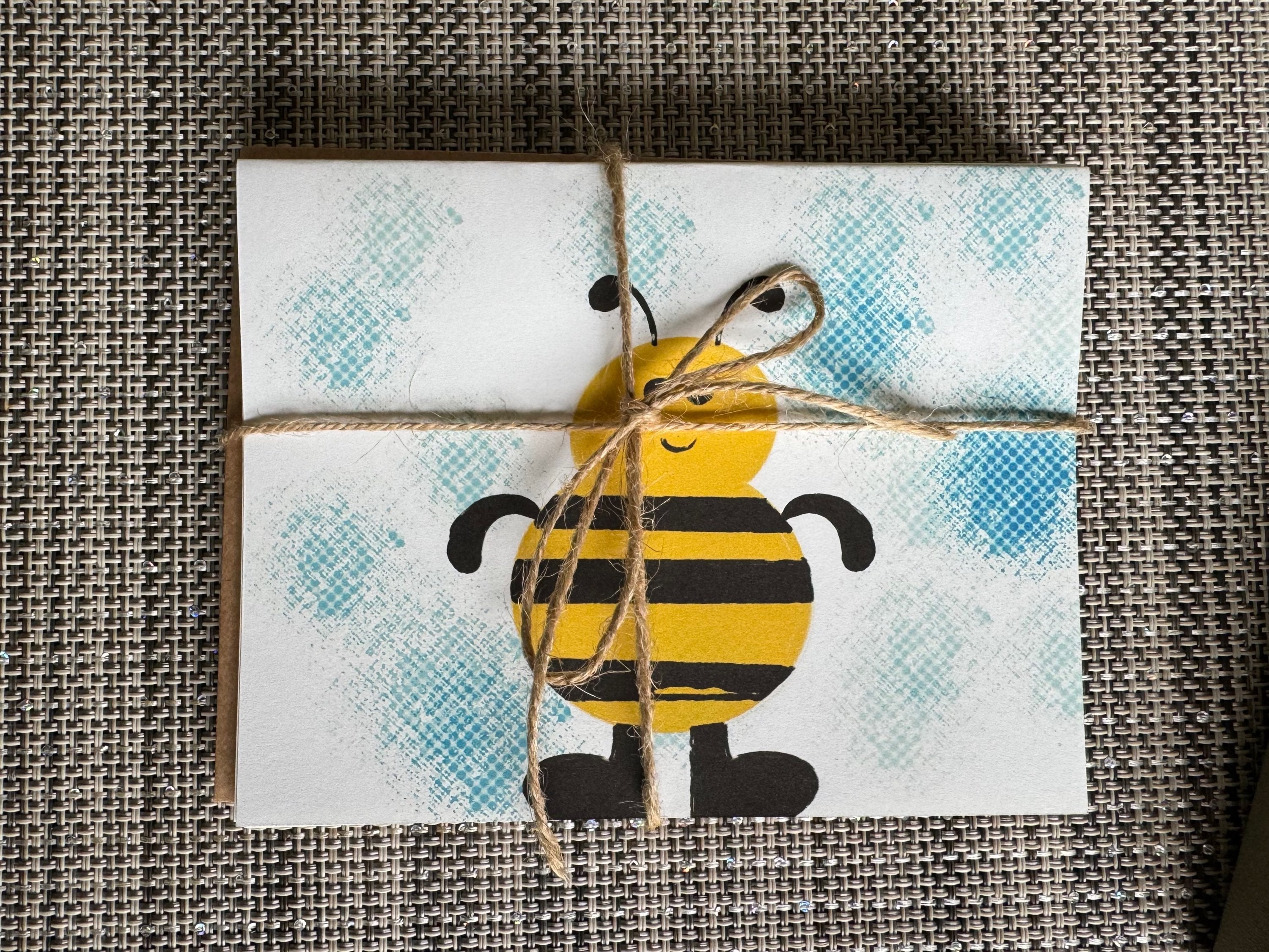 Bumblebee Greeting Card Pack for Spring Custom Designed Blank Cards Set of 6  image 1