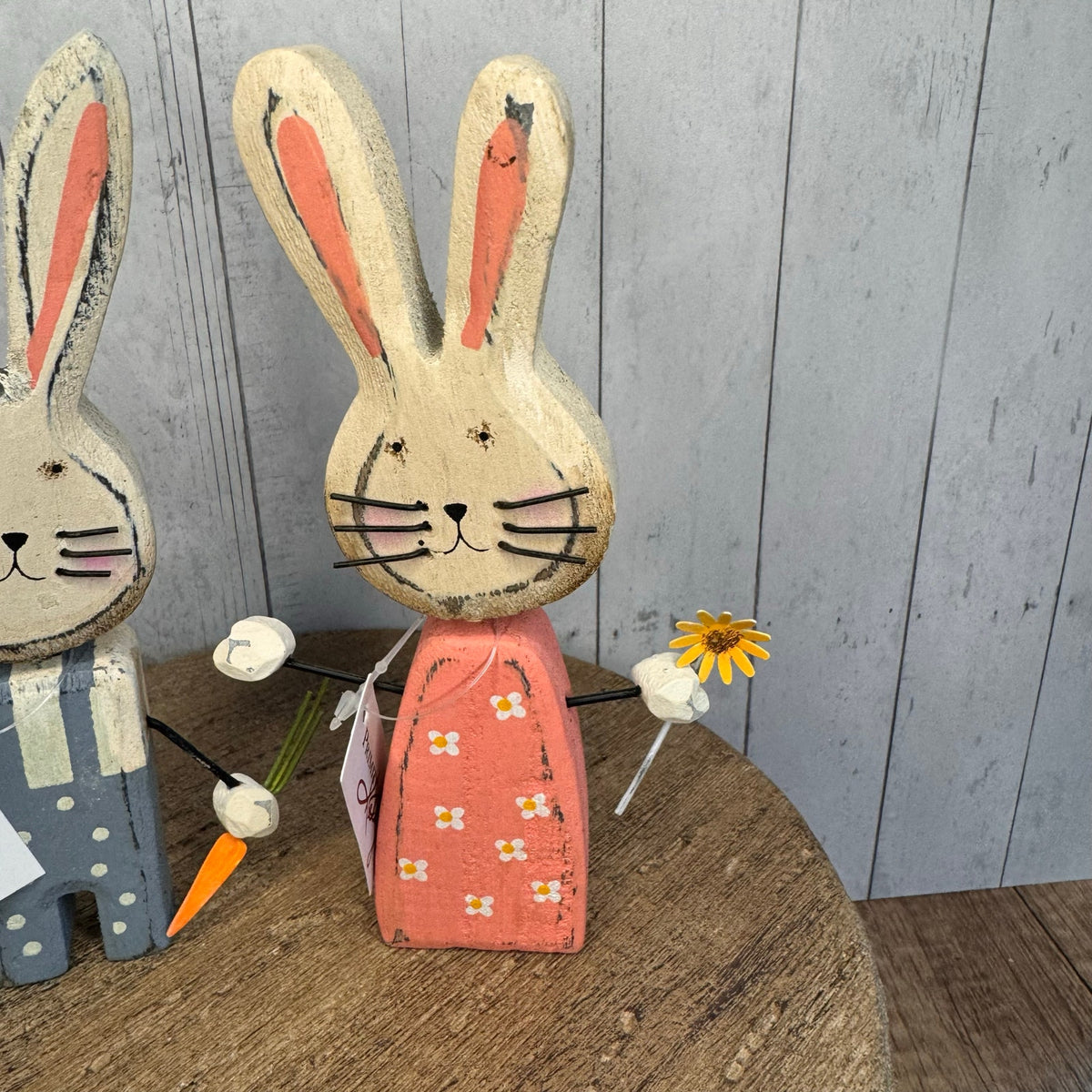 Wood Bunny Sitter Set Skippy Bunny Sunny Tiny Bunny Easter Bunny Home Decor