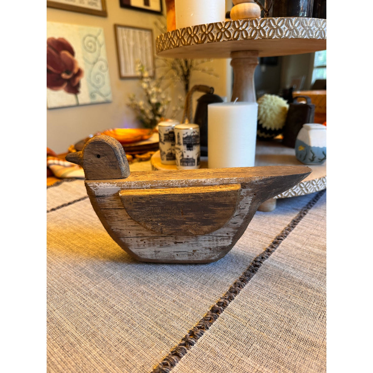 Wood Bird Maple Leaf Set of 3 Maple Leaf Sand Piper Duck Home Decor Rustic Home