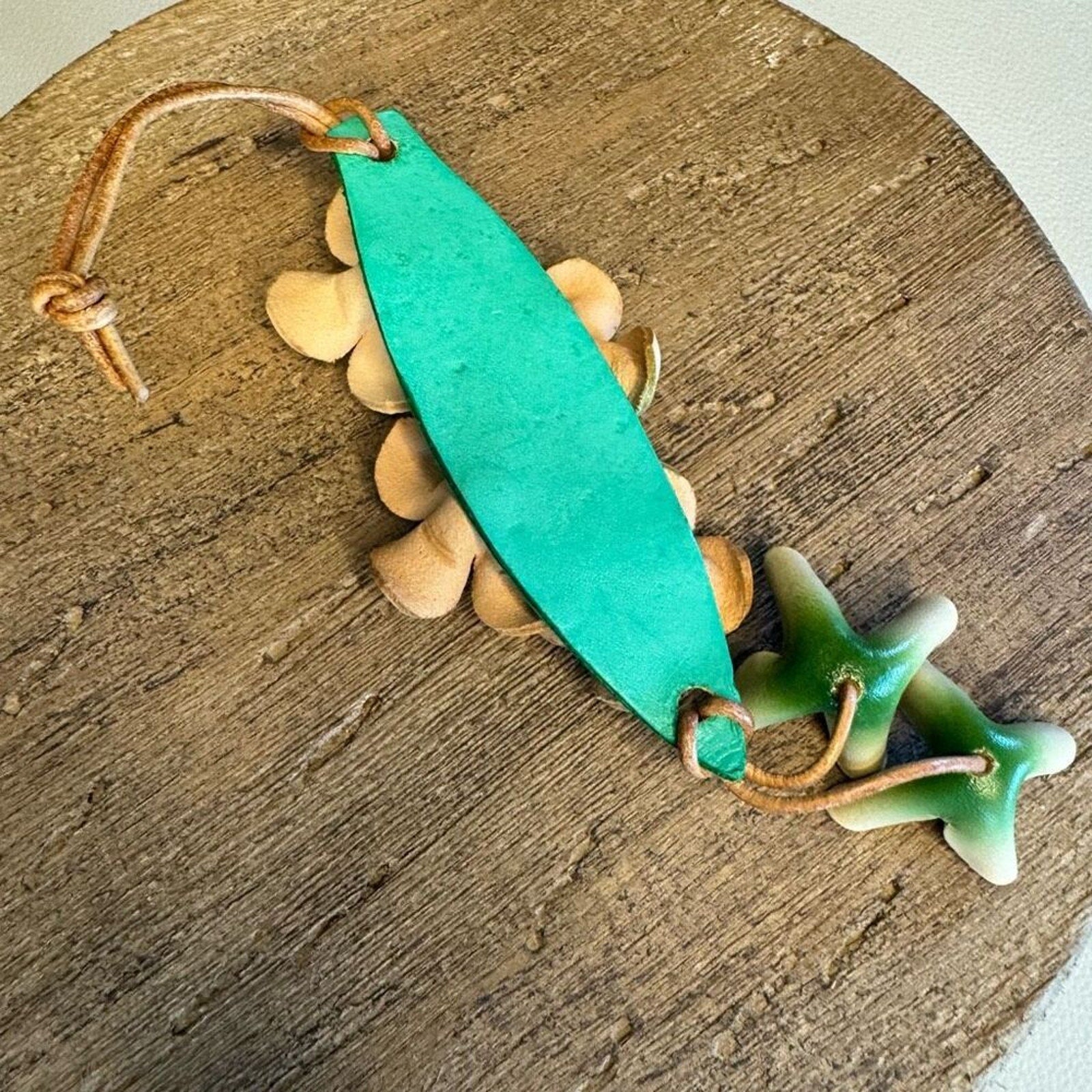 Genuine Leather Flower Bag Charm Crossbody Purse Hibiscus Flower Bag Charm NEW