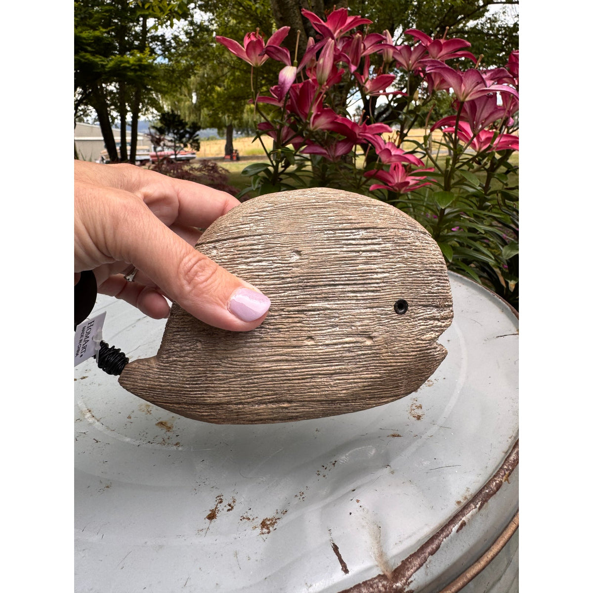 Rustic Mini Whale Sitter Set of 3 Wood Home Decor Beach House FAST SHIP NEW