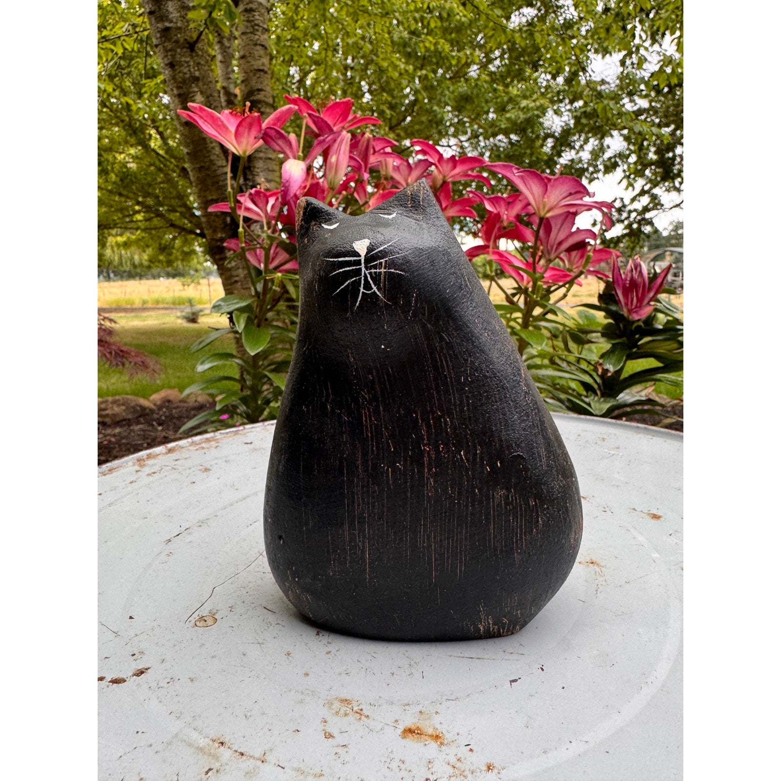 Wood Black Cat Set Large Black Cat Home Decor Cute Cats Halloween Cats Kitten