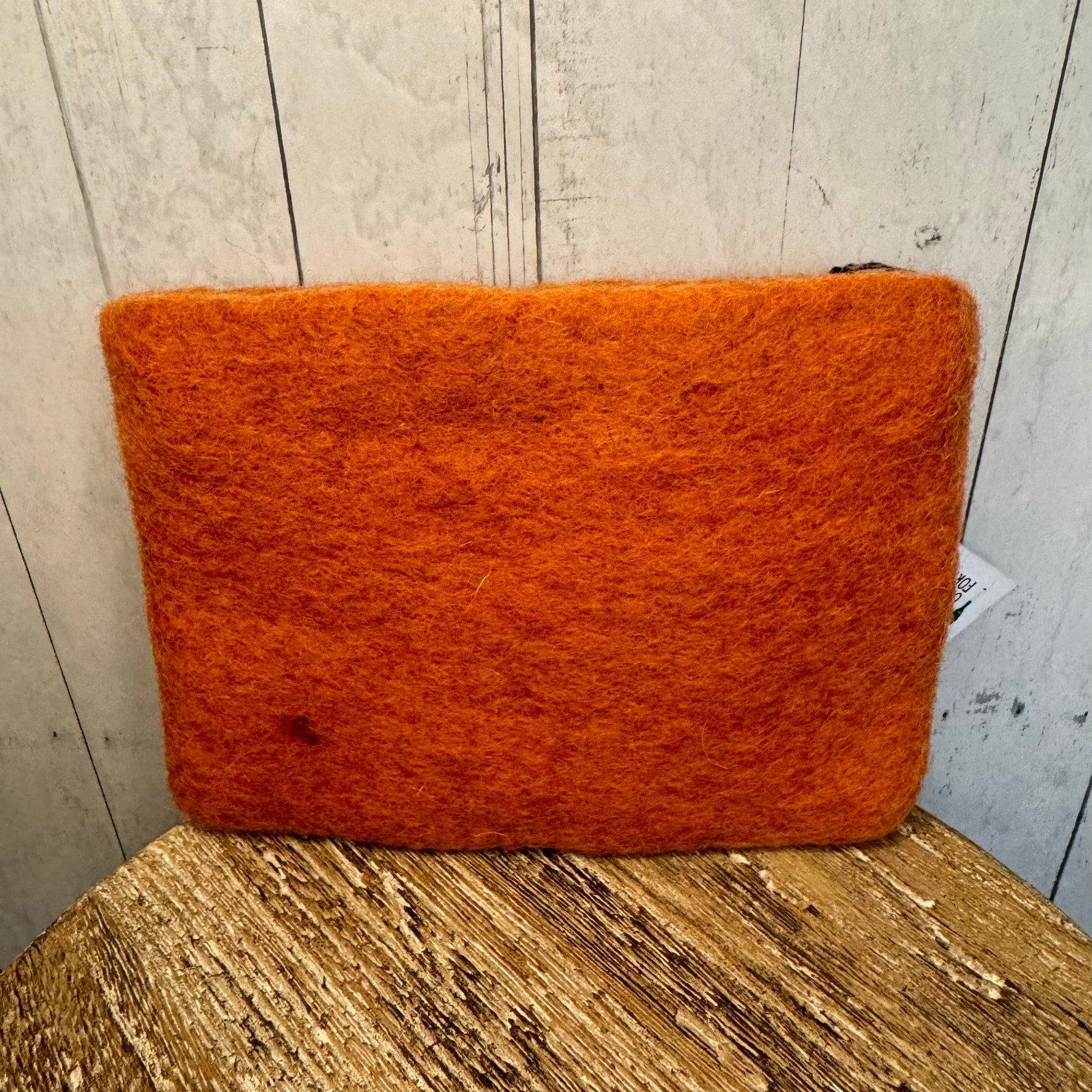 Felted Wool Brown Wallet Pouch Chickadee Bird Lover Makeup Bag New FAST SHIP