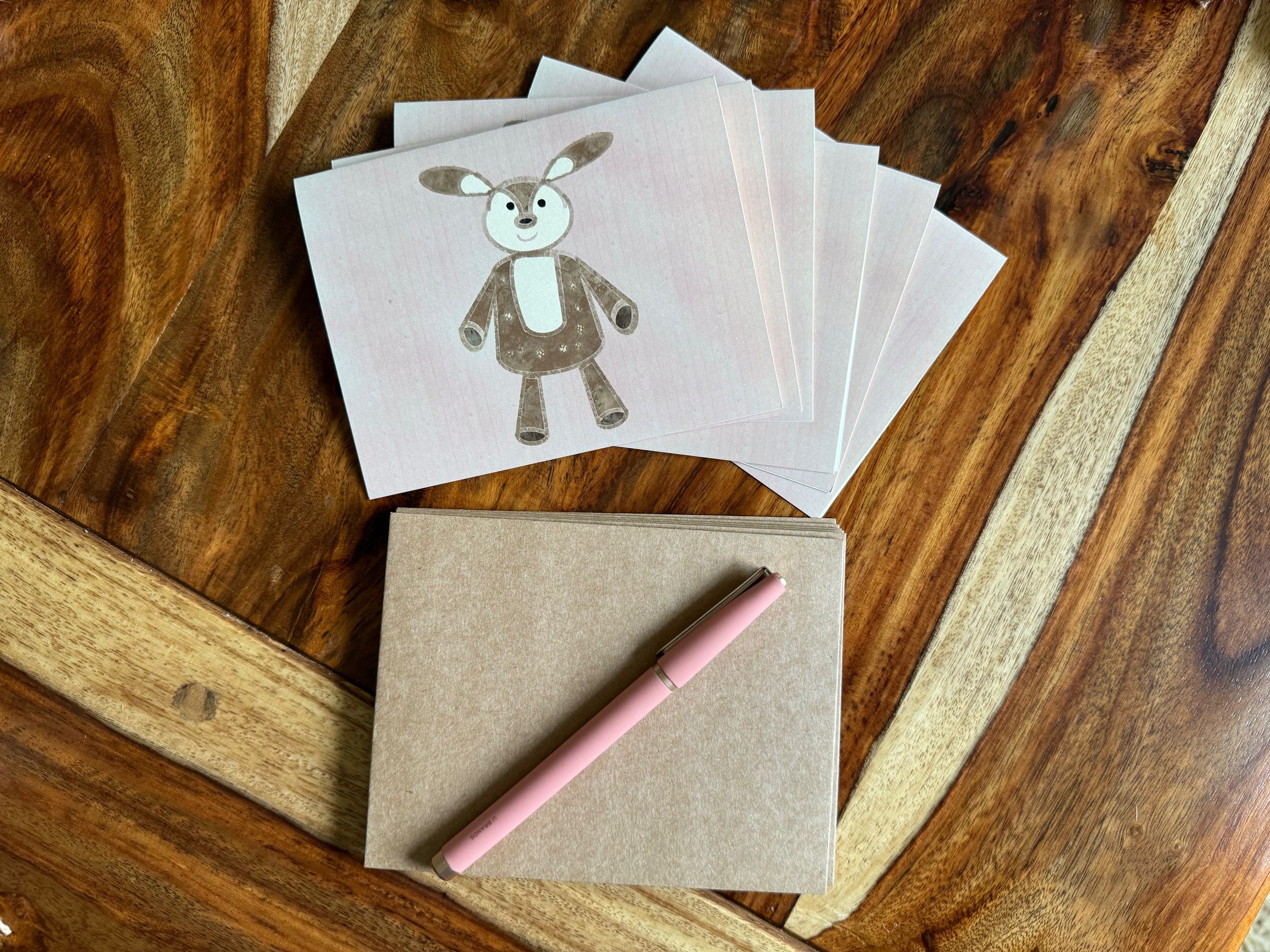 Blank Cards Set of 6 w/Envelopes Greeting Cards for Friends Handmade Art image 0